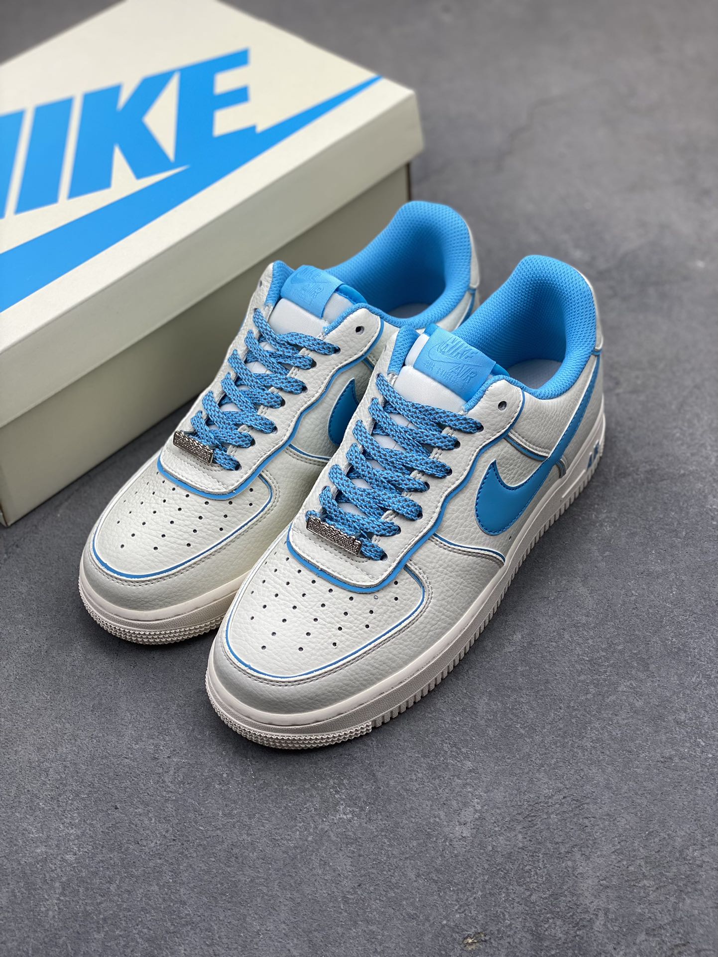 Nike Air Force 1 '07 Low White Blue Casual Sneakers UH8958-066 9 i1717704372 7780 5