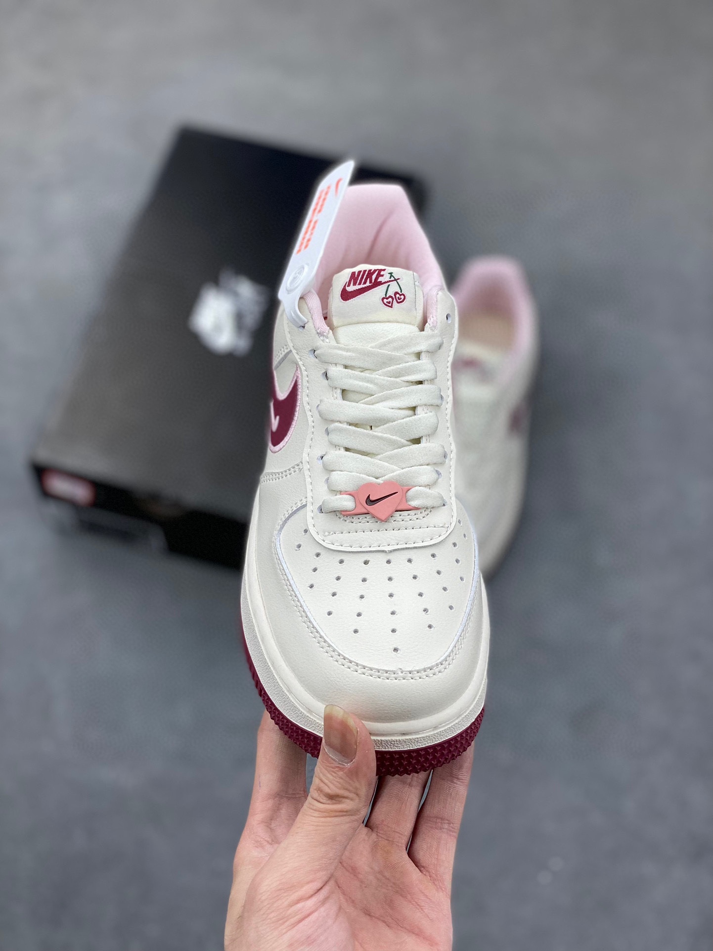 Nike Air Force 1 Low Cherry White Burgundy Sneakers FD4616-161 3 i1717750587 1613 0