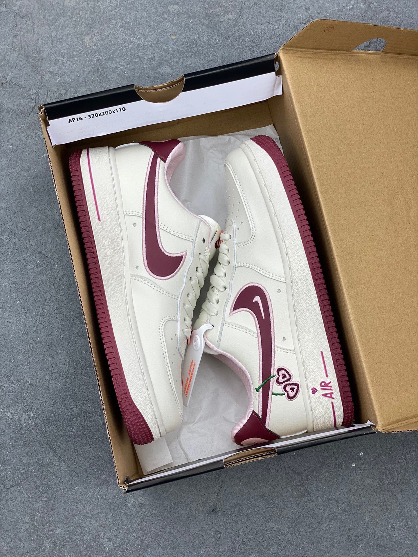 Nike Air Force 1 Low Cherry White Burgundy Sneakers FD4616-161 10 i1717750587 8271 7