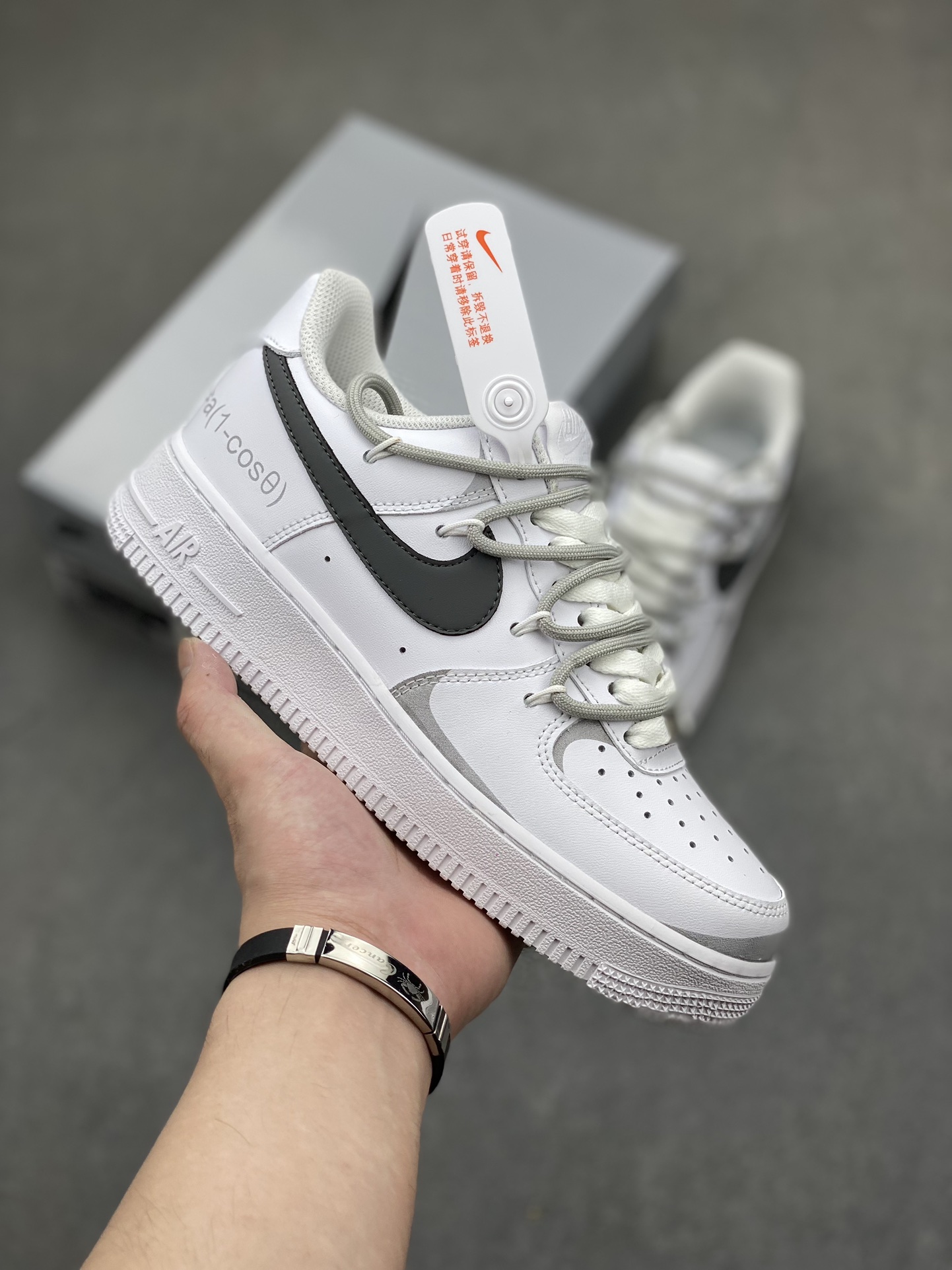 Nike Air Force 1 Low '07 Custom White/Gray Casual Sneakers 2 i1718223596 75 1