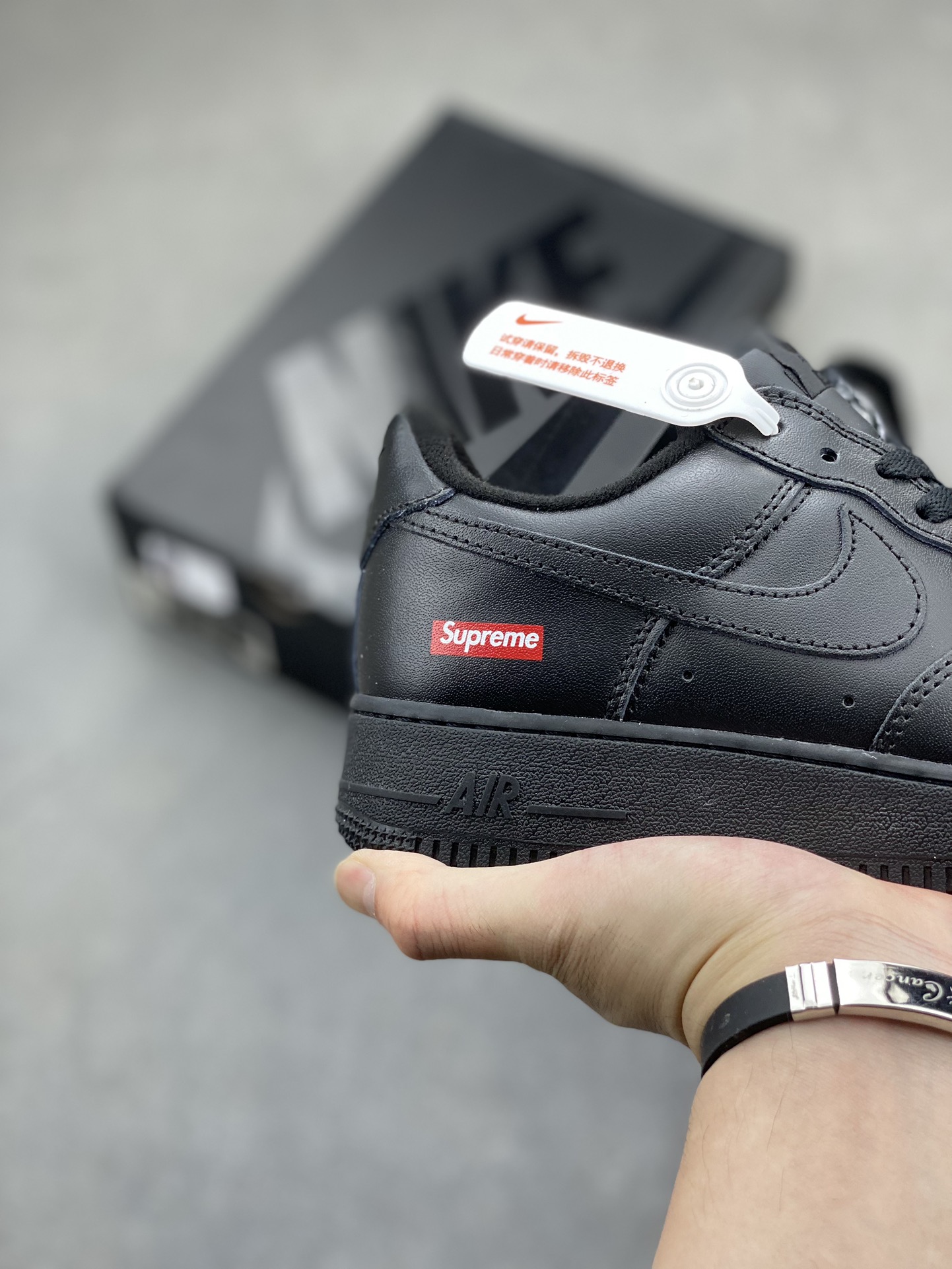 Nike Air Force 1 Low Supreme Black CU9225-001 Men's Sneakers 6 i1718388911 6444 5