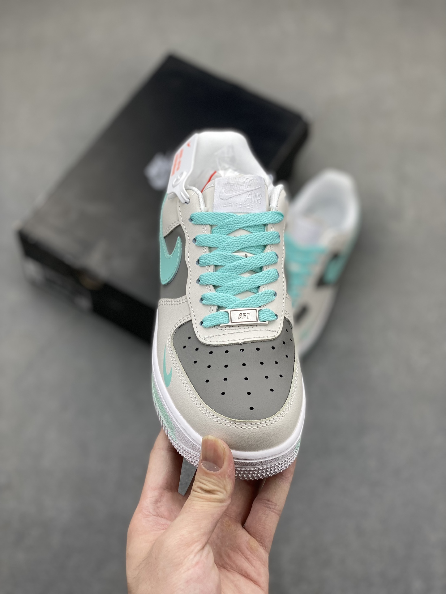 Nike Air Force 1 Low Grey Mint Green, Iconic Style and Comfort Sneakers 3 i1718477043 8986 6
