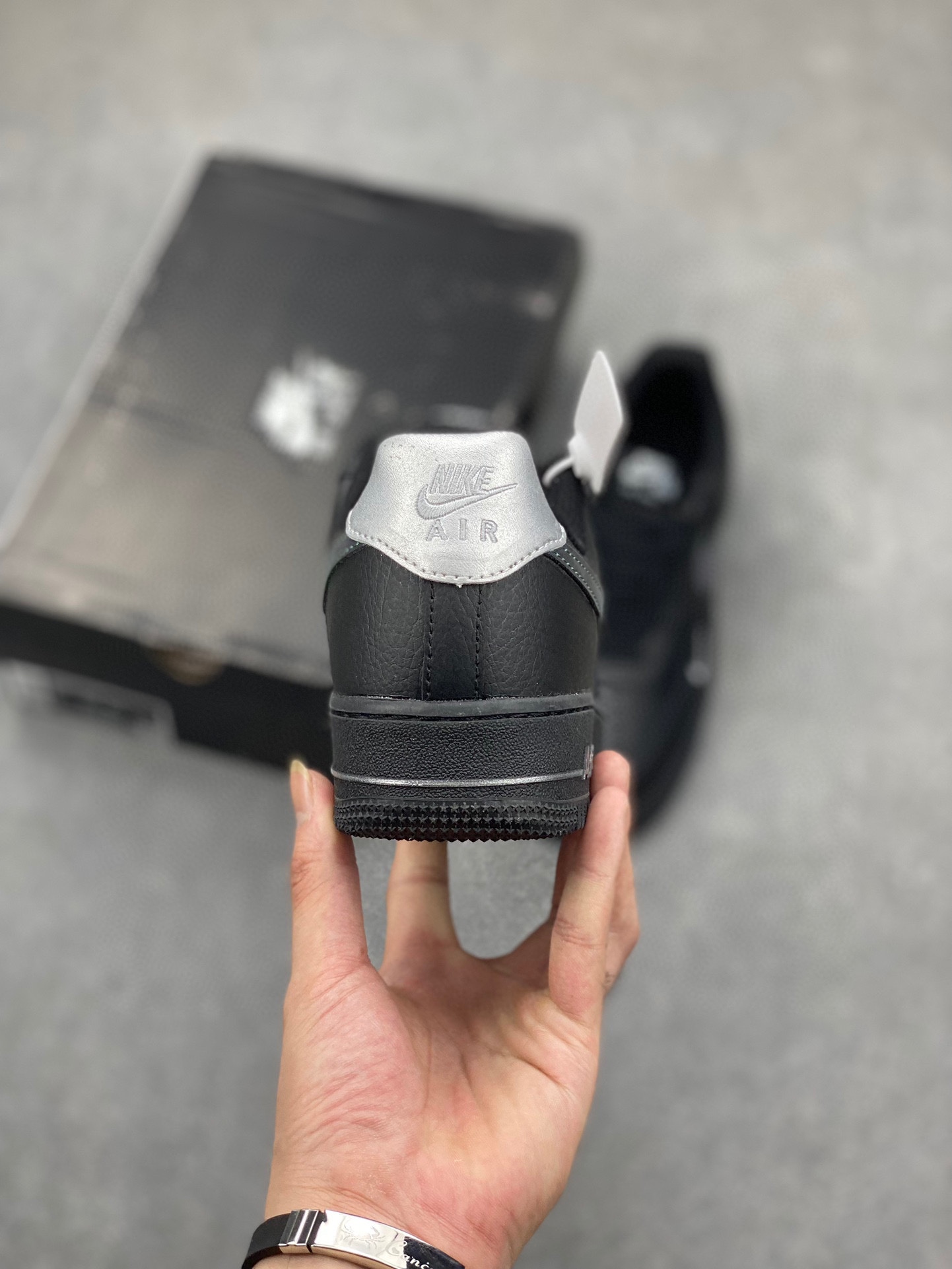 Nike Air Force 1 Low Black Iridescent Sneaker - Full-Length Air Cushion 5 i1718477453 543 5