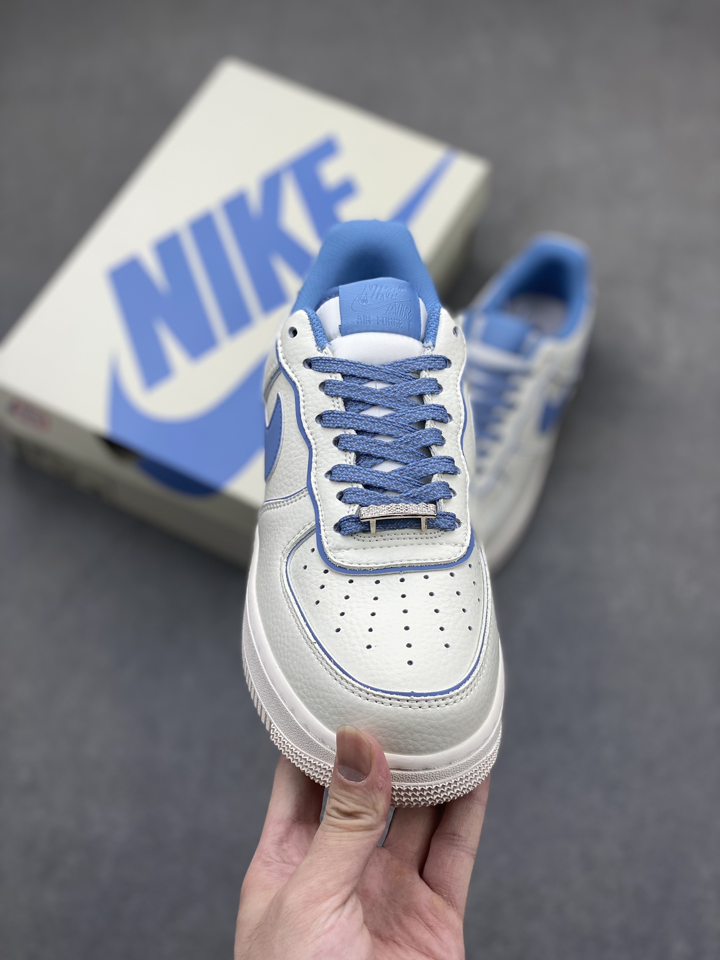 Nike Air Force 1 '07 Low White Blue Reflective Casual Sneakers 3 i1718564812 6927 2