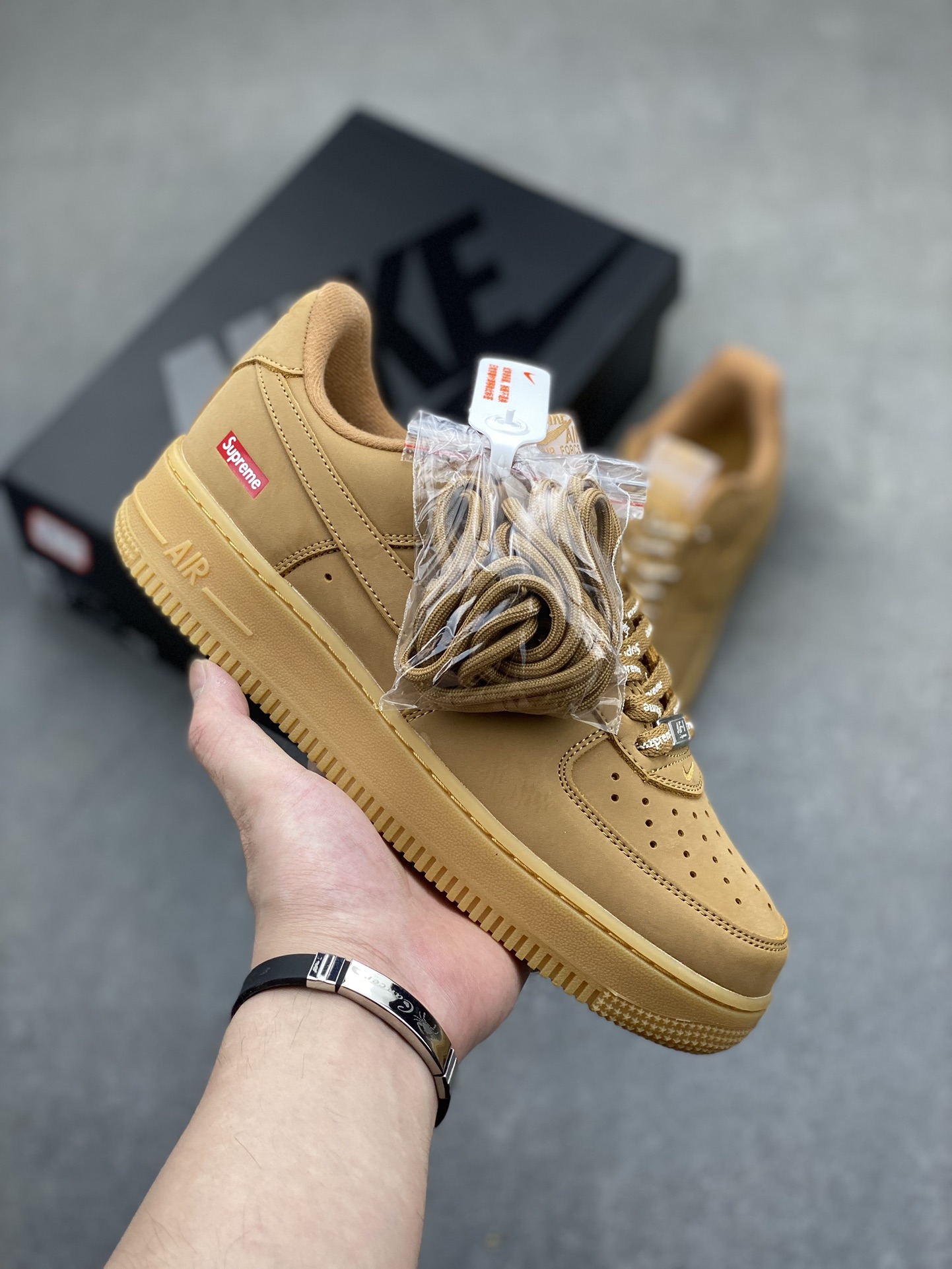 Nike Air Force 1 Low Supreme Wheat, Men's Athletic and Fashion Sneakers 2 i1718564895 1070 8