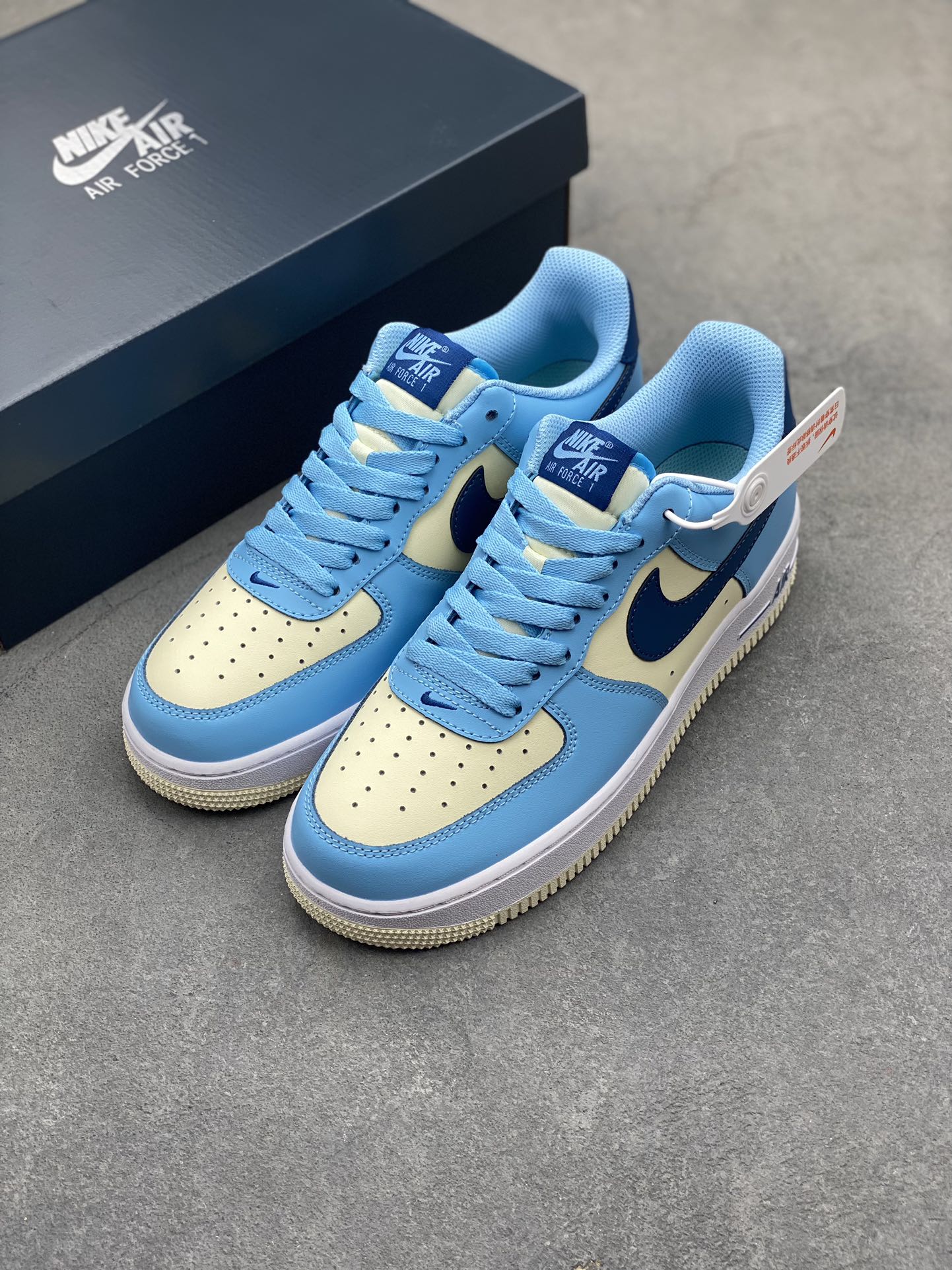 Nike Air Force 1 Low Light Blue/Yellow Athletic and Casual Shoes HF4837-407 9 i1718824521 6737 6