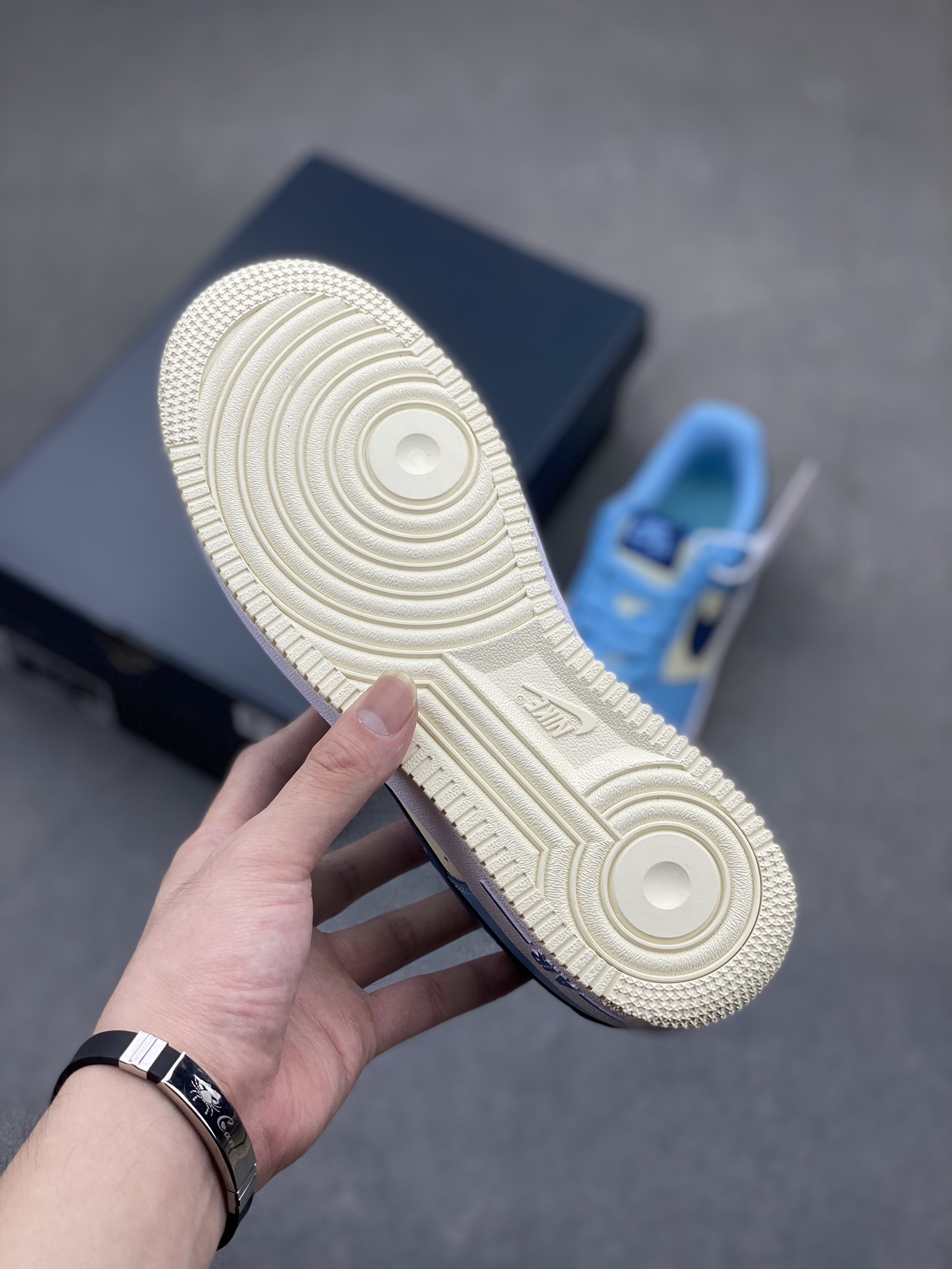 Nike Air Force 1 Low Light Blue/Yellow Athletic and Casual Shoes HF4837-407 7 i1718824521 8946 0