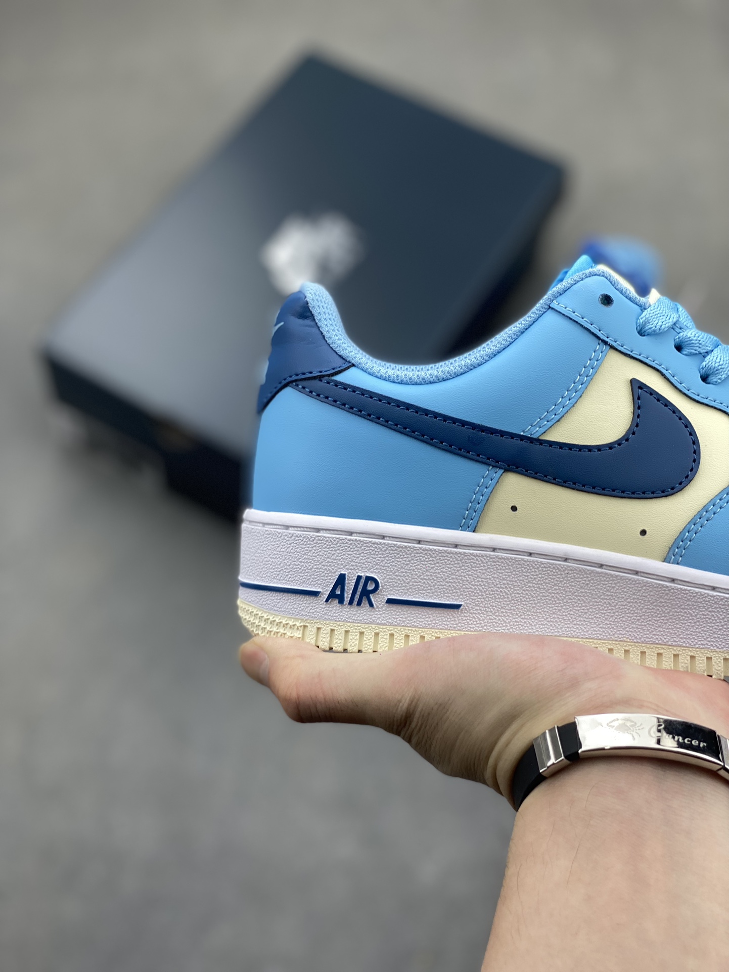 Nike Air Force 1 Low Light Blue/Yellow Athletic and Casual Shoes HF4837-407 6 i1718824528 2631 0