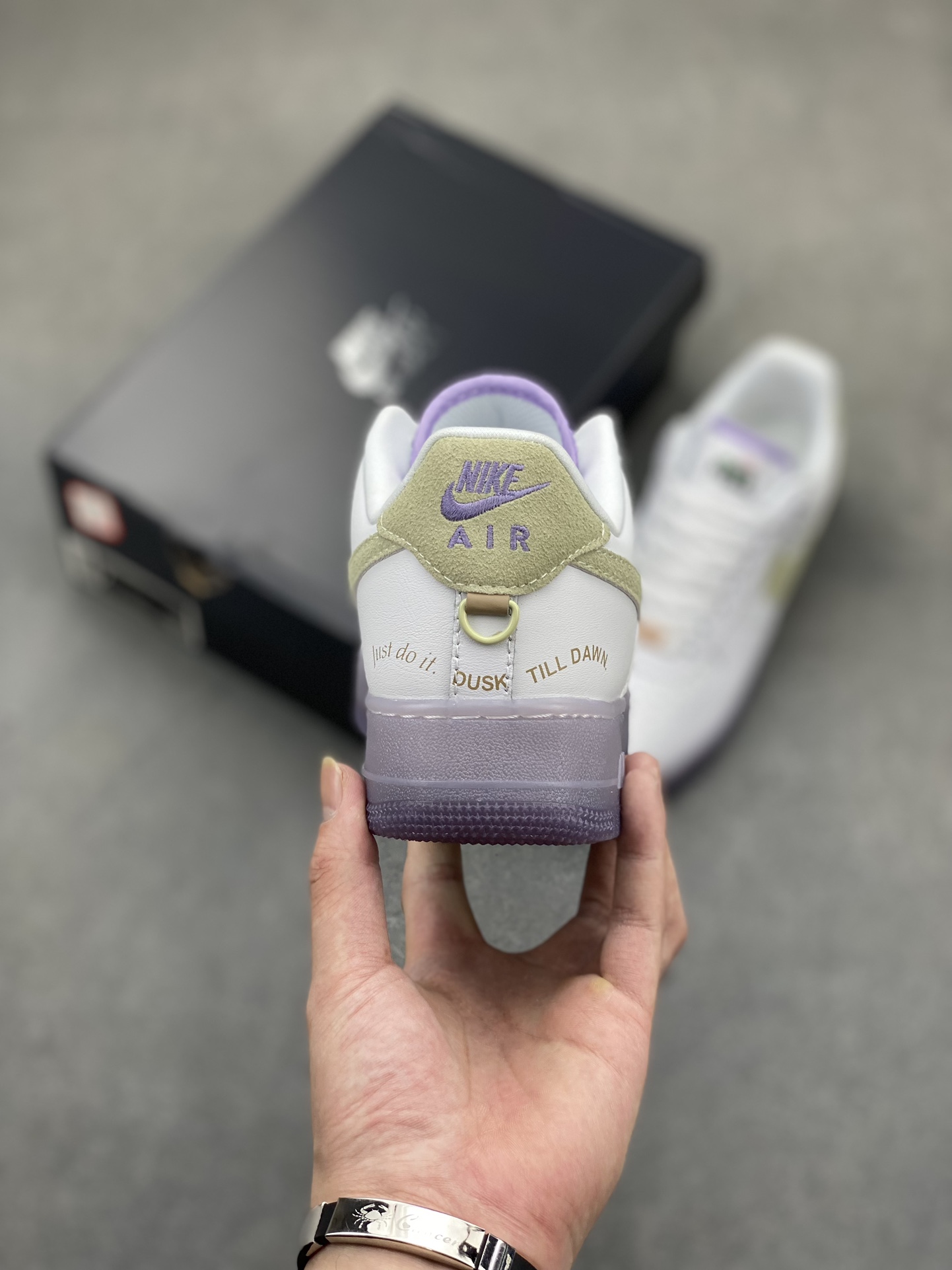 Nike Air Force 1 Low White/Olive/Purple - Comfortable, Stylish Sneakers 5 i1718824663 3406 4
