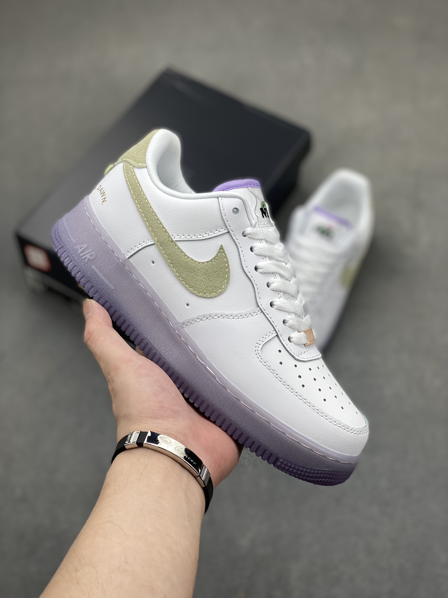 Nike Air Force 1 Low White/Olive/Purple - Comfortable, Stylish Sneakers 2 i1718824670 6048 0
