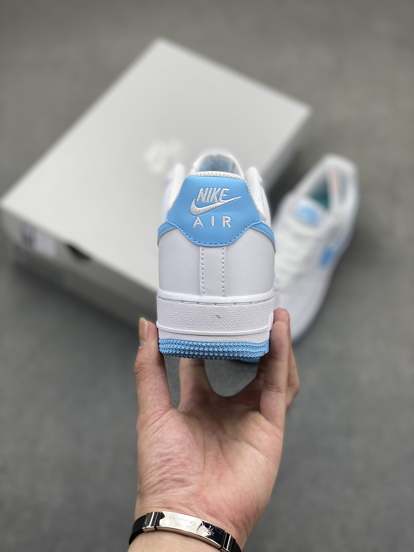 Nike Air Force 1 Low White Blue Casual Sneaker (FQ4296-100) 5 i1718908852 7129 3