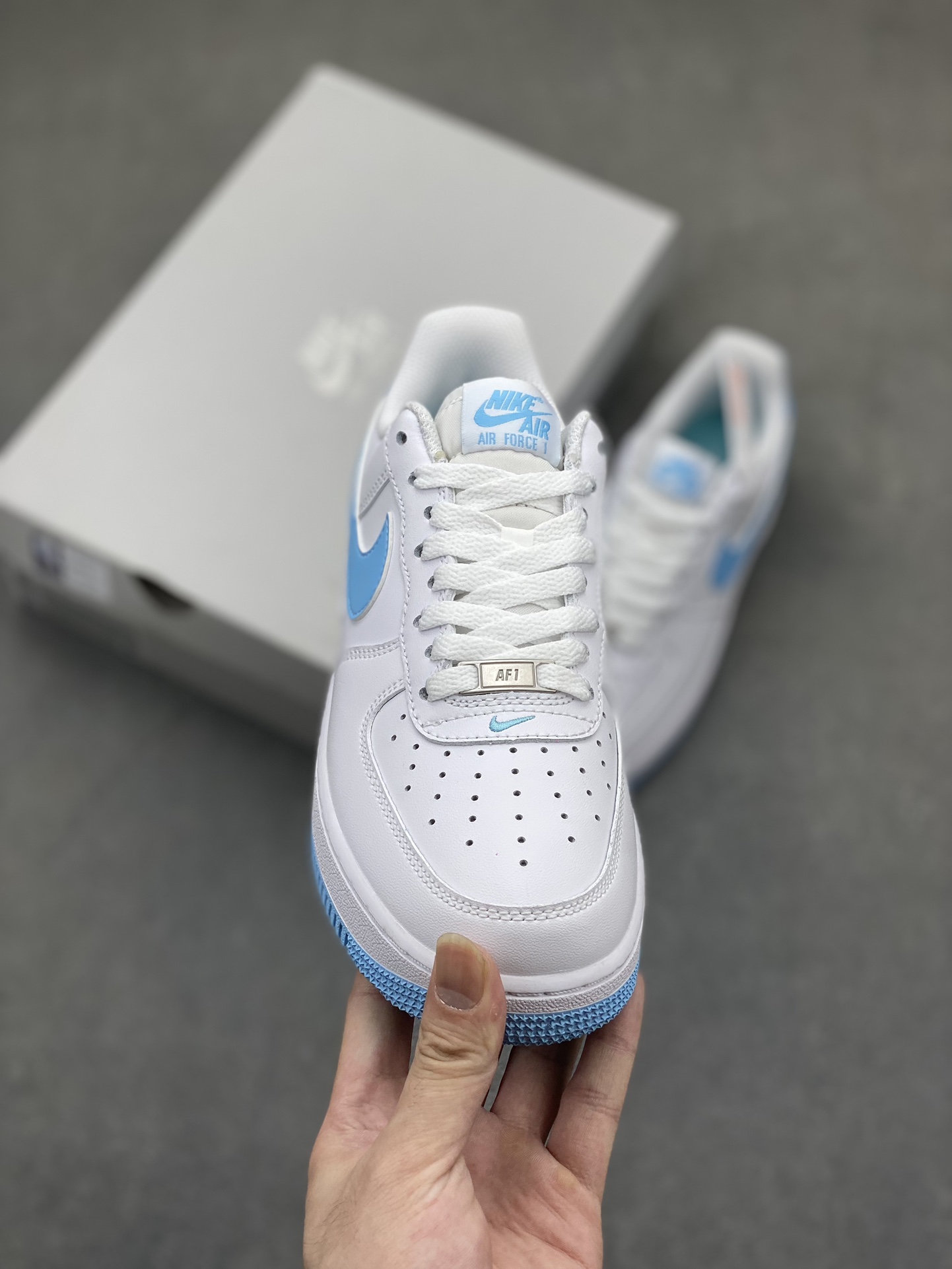Nike Air Force 1 Low White Blue Casual Sneaker (FQ4296-100) 3 i1718908852 9930 4
