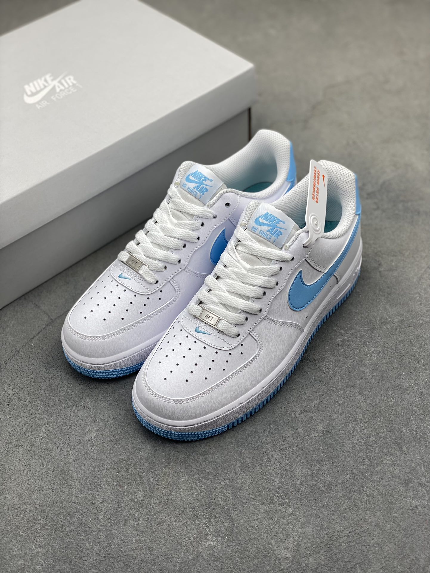Nike Air Force 1 Low White Blue Casual Sneaker (FQ4296-100) 9 i1718908853 4776 5