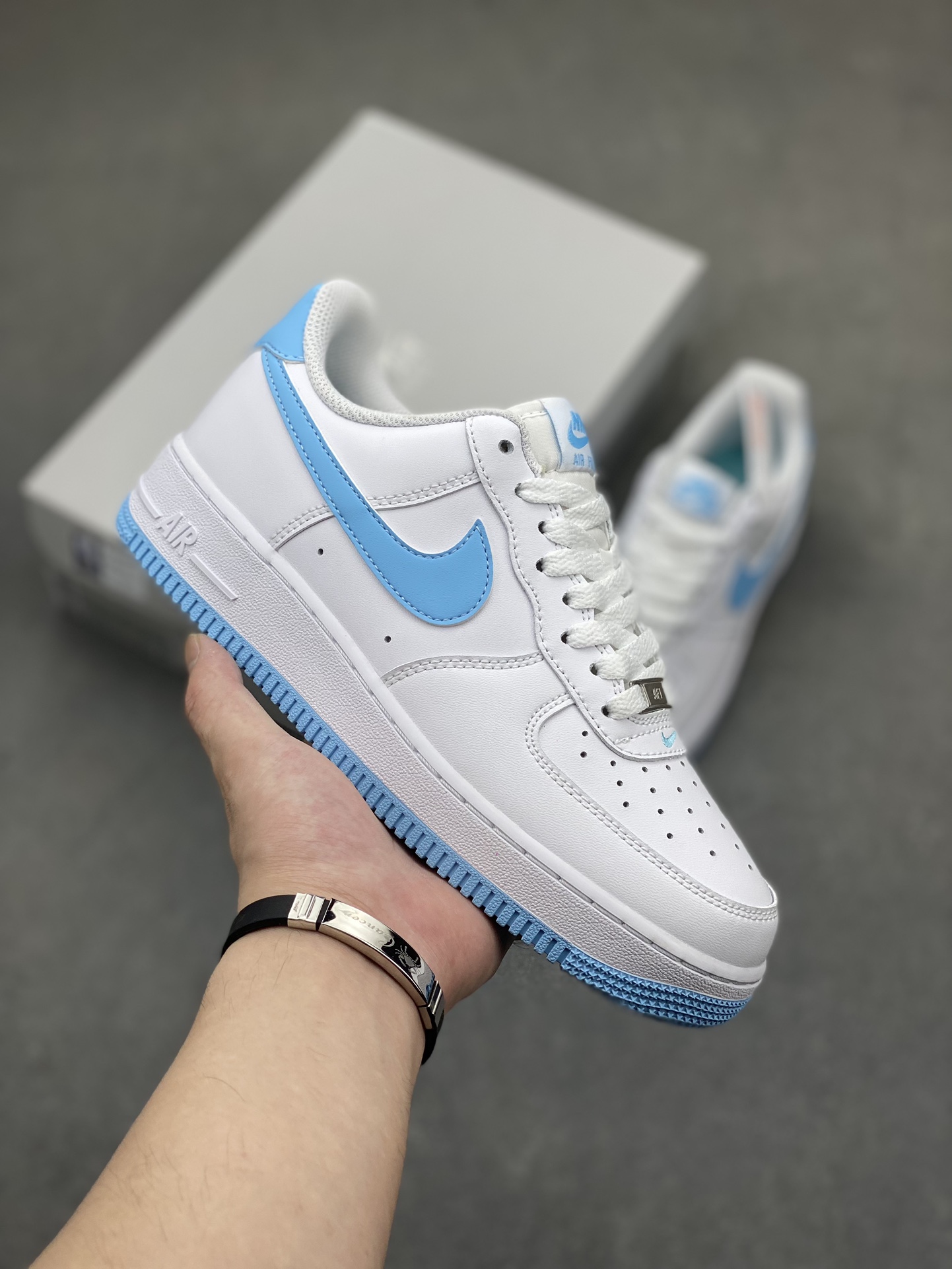 Nike Air Force 1 Low White Blue Casual Sneaker (FQ4296-100) 2 i1718908853 4996 6