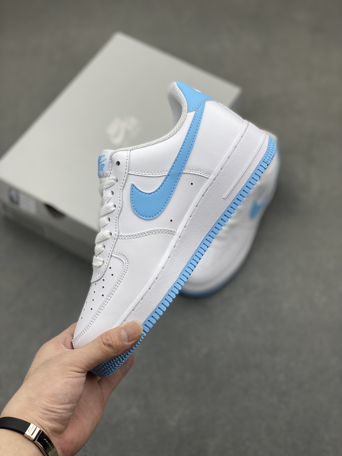 Nike Air Force 1 Low White Blue Casual Sneaker (FQ4296-100) 4 i1718908853 7280 7