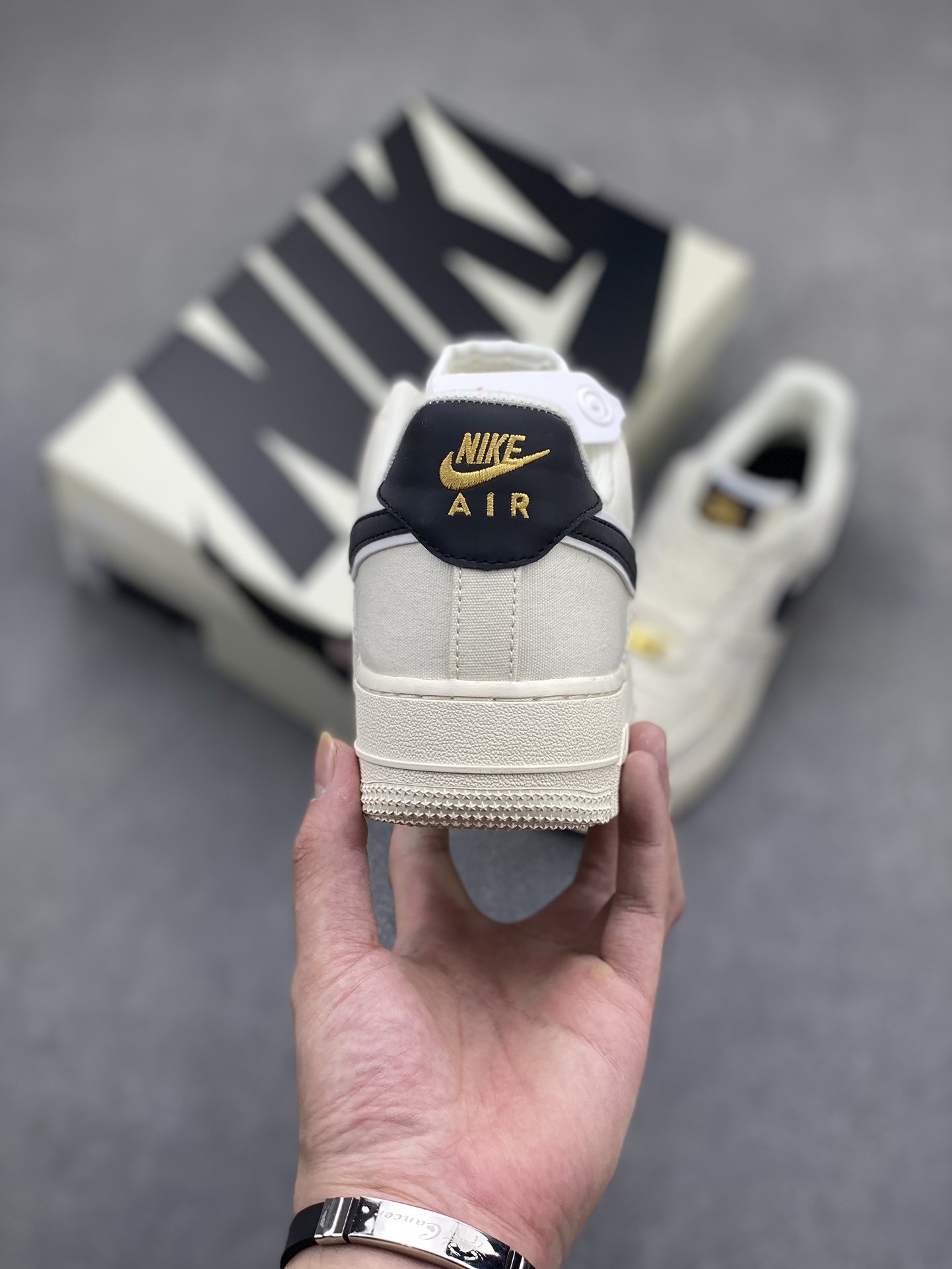 Nike Air Force 1 '07 Low Casual Sneakers - Black/Gold Accents, Premium Comfort 5 i1718908972 7720 2