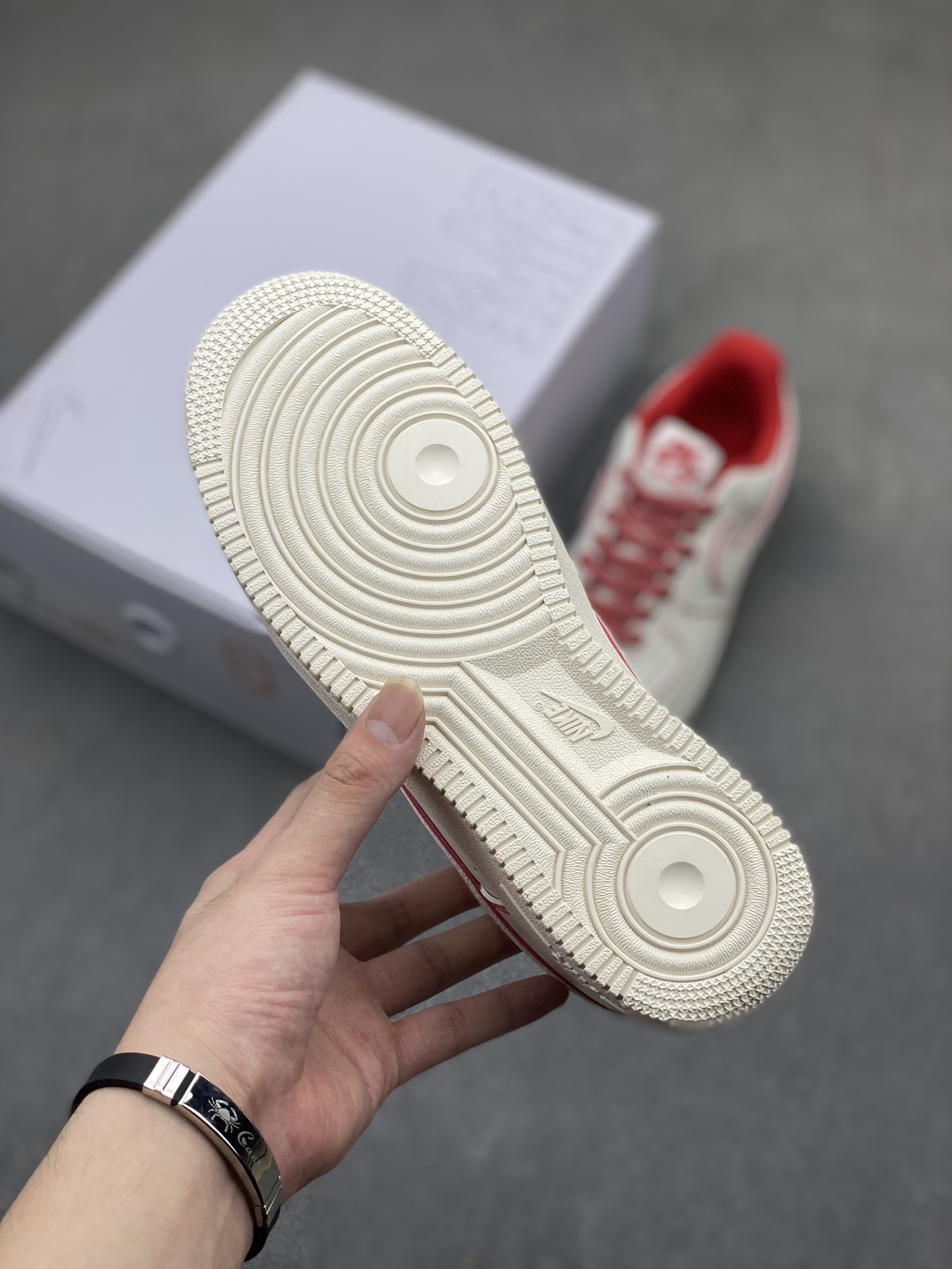 NK Air Force 1 '07 Low White/Red Custom Casual Sneakers CW2288-111 7 i1719172559 400 2