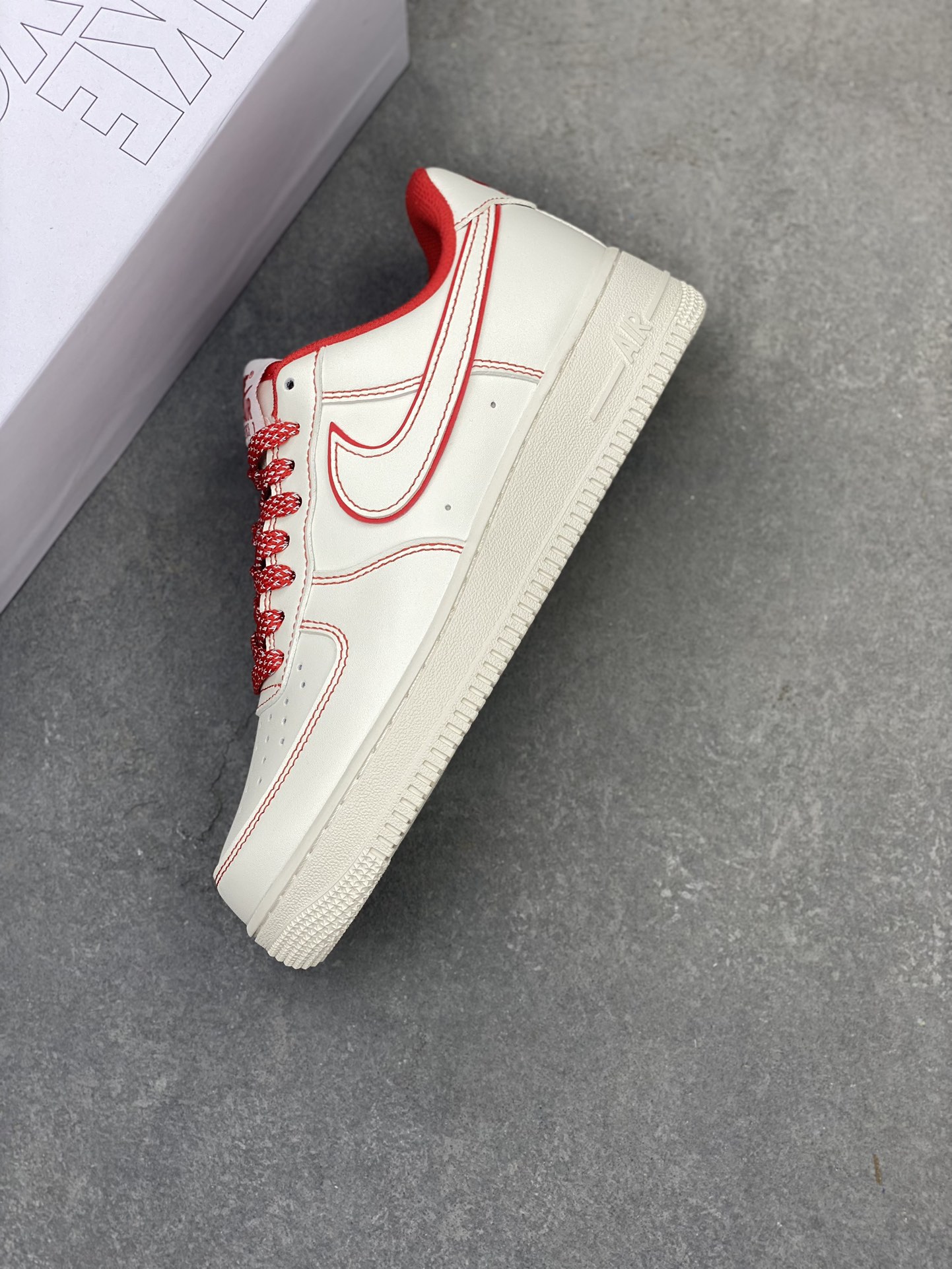 NK Air Force 1 '07 Low White/Red Custom Casual Sneakers CW2288-111 8 i1719172559 9529 8