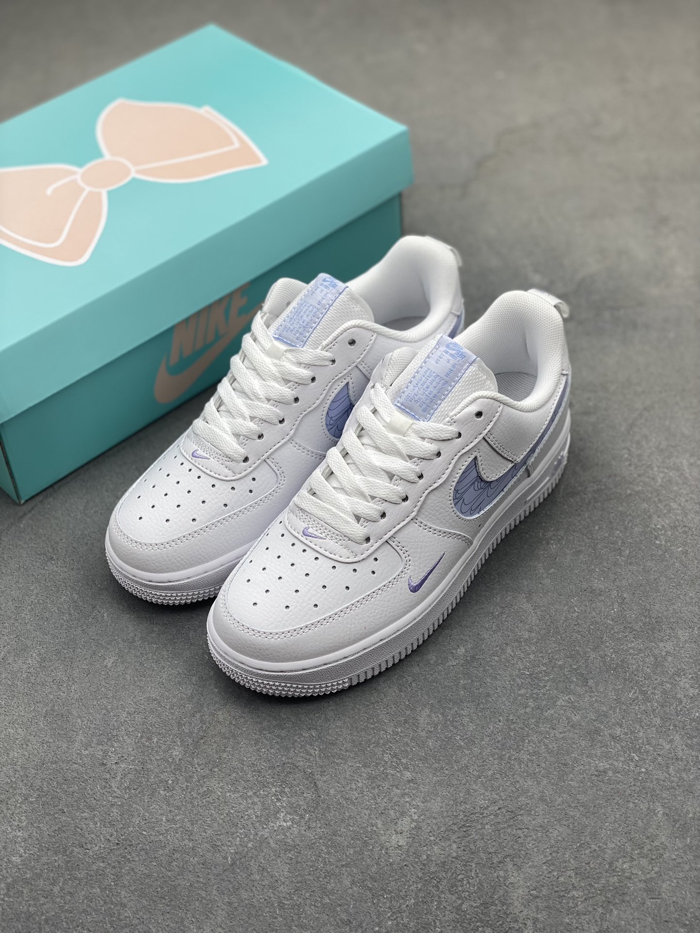 Nike Air Force 1 White Blue Reflective Hook Sneakers FB8971-800 9 i1719172605 5295 7