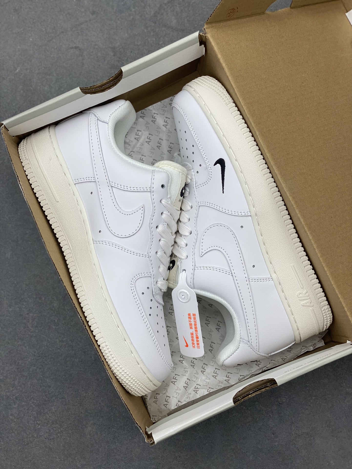Nike Air Force 1 Low White Black Swoosh Casual Sneakers HF1058-133 10 i1719172732 4512 7