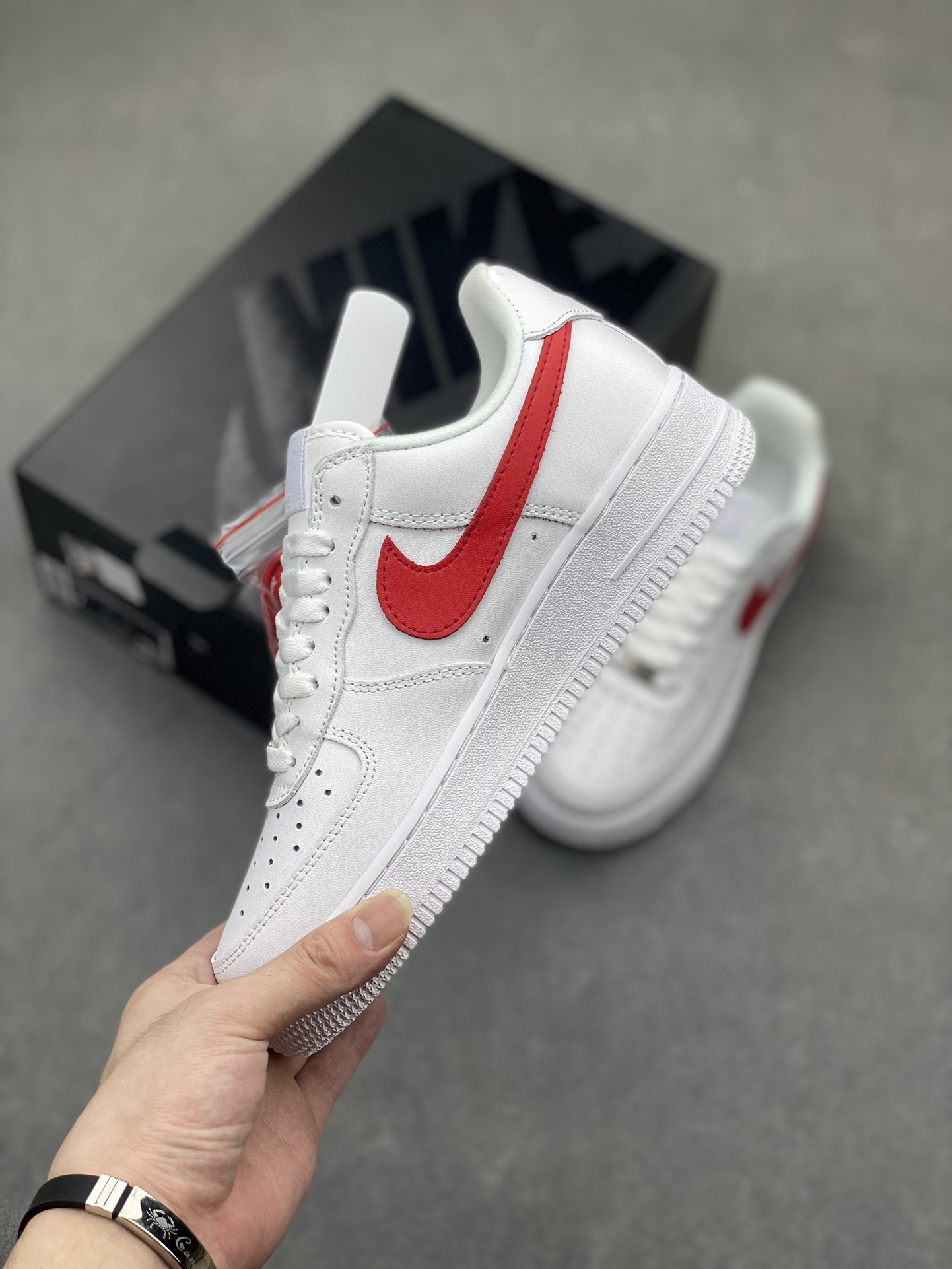 Nike Air Force 1 '07 Low Supreme CU9225-101 White/Red Sneakers 4 i1719262310 6895 2