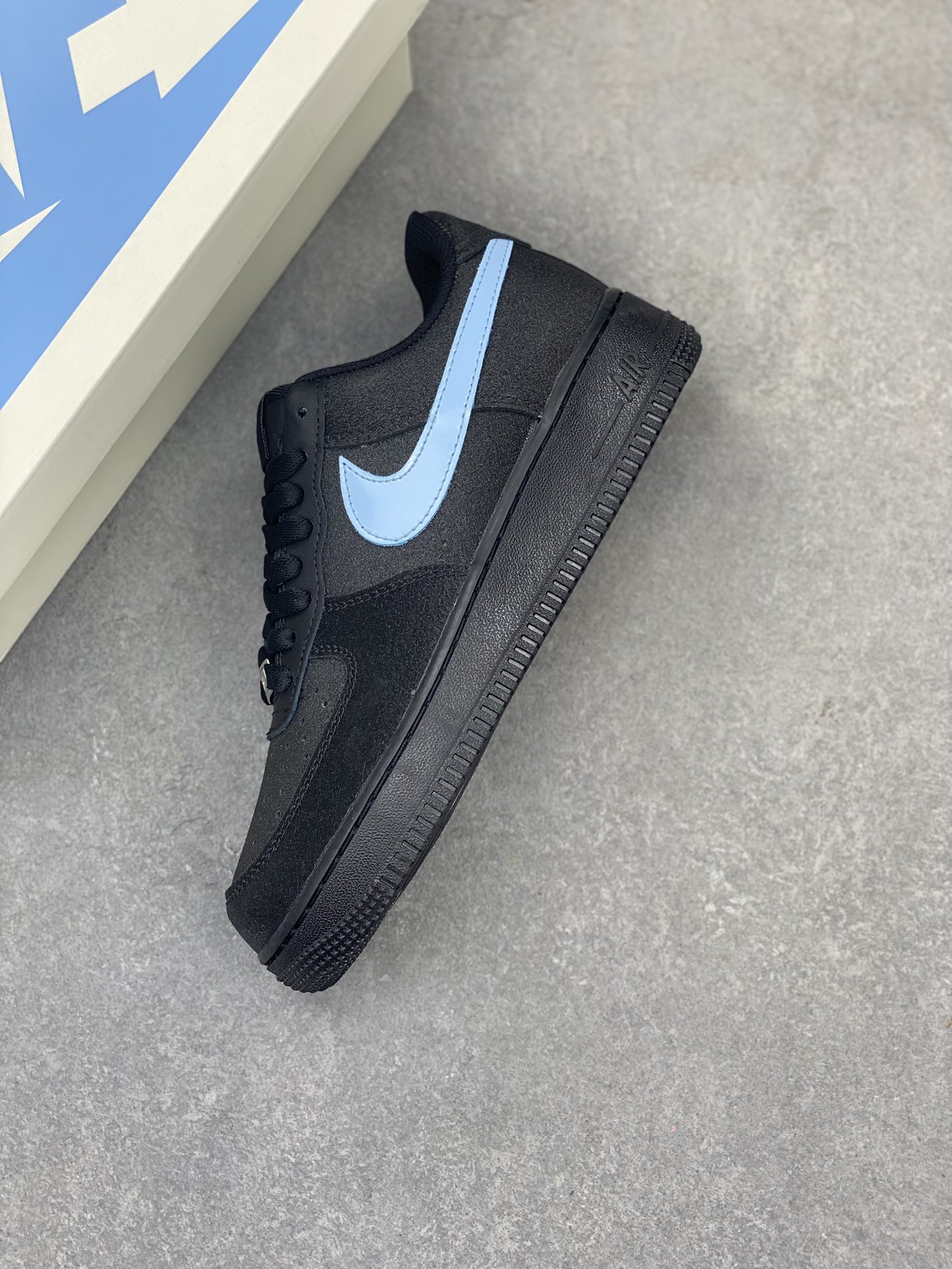 Nike Air Force 1 Low '07 Black and Light Blue Classic Sneakers 8 i1719262366 7435 1