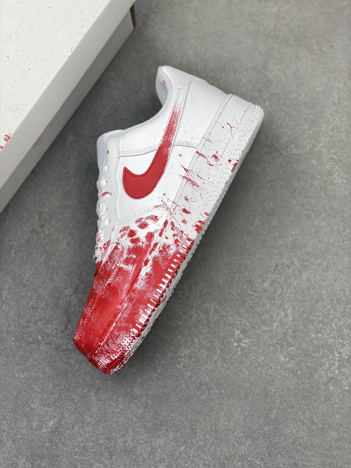 Nike Air Force 1 Low 07 White Red Custom Sneakers - Limited Edition 8 i1719262423 1284 6
