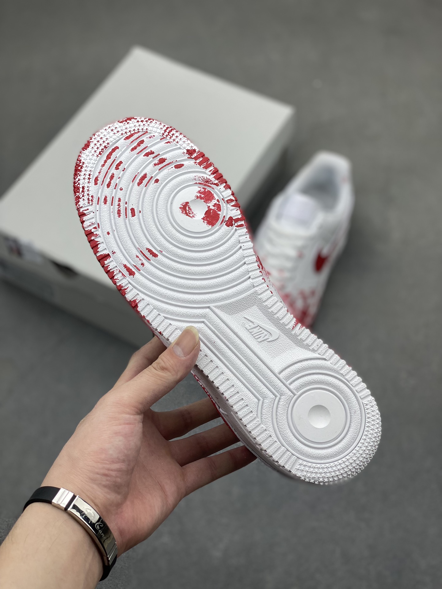 Nike Air Force 1 Low 07 White Red Custom Sneakers - Limited Edition 7 i1719262423 1346 8
