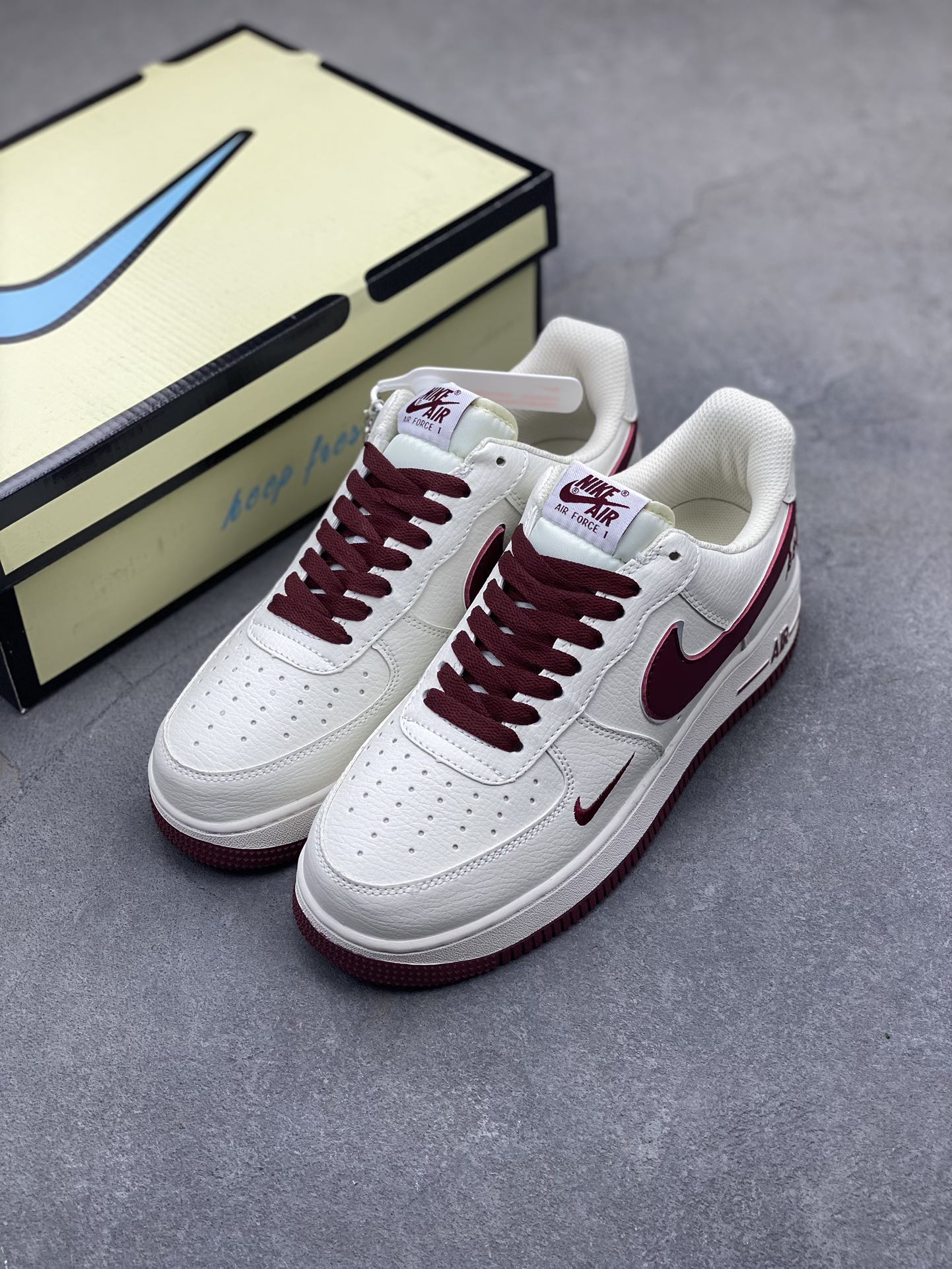 Nike Air Force 1 Low Retro Burgundy White Casual Sneakers BM2023-102 9 i1719351852 5440 0
