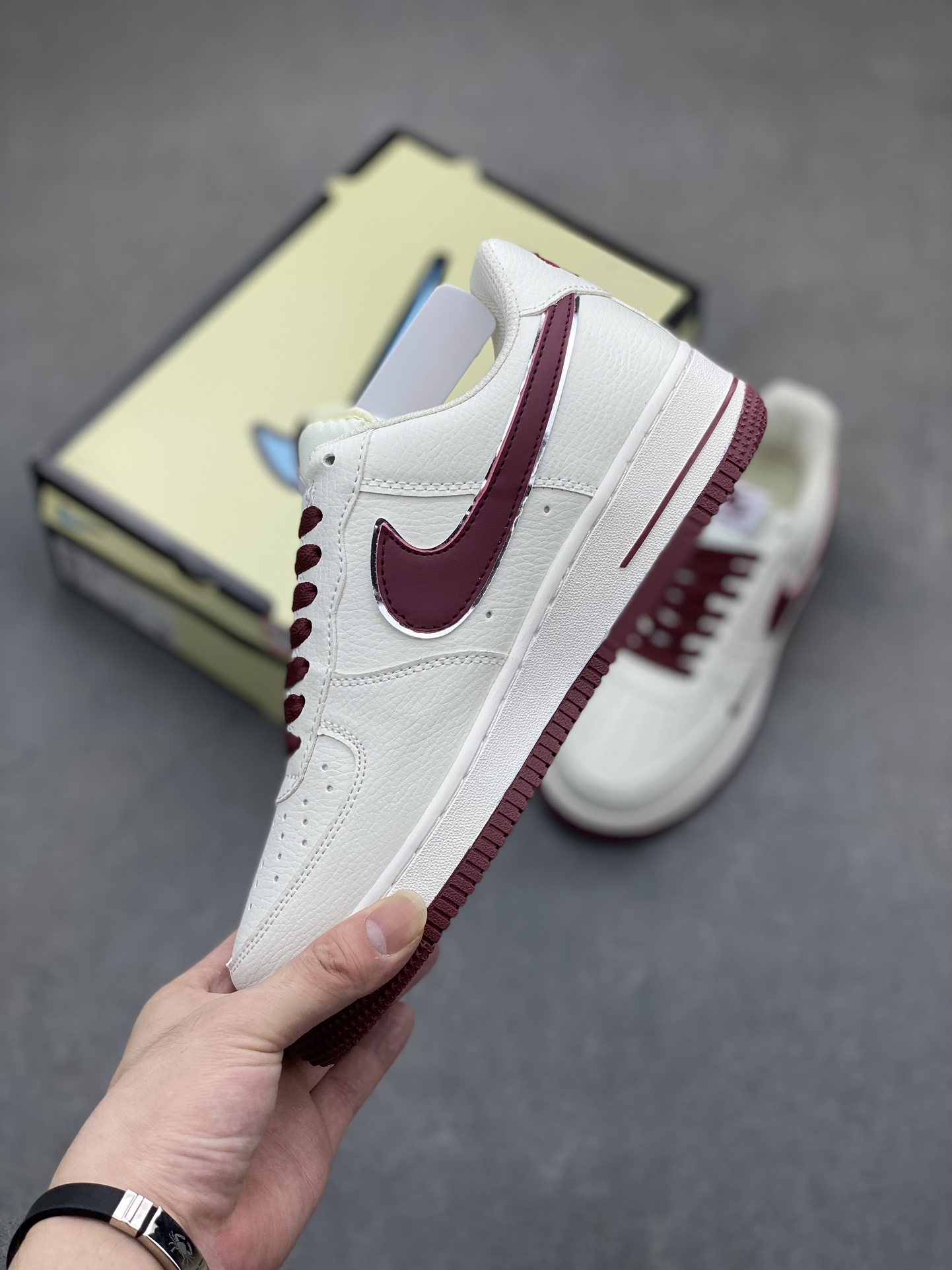 Nike Air Force 1 Low Retro Burgundy White Casual Sneakers BM2023-102 4 i1719351852 6388 1