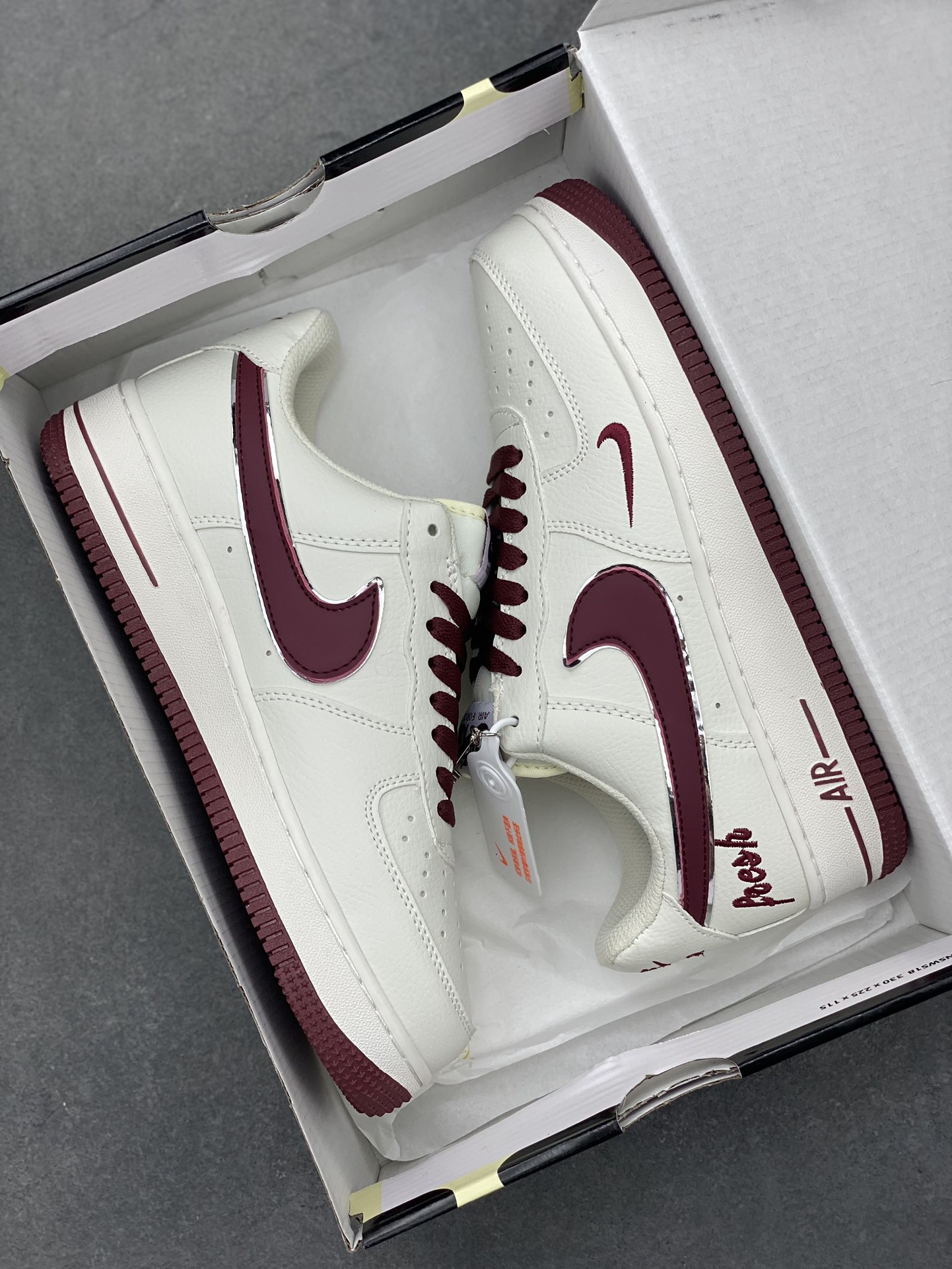 Nike Air Force 1 Low Retro Burgundy White Casual Sneakers BM2023-102 10 i1719351853 2051 4