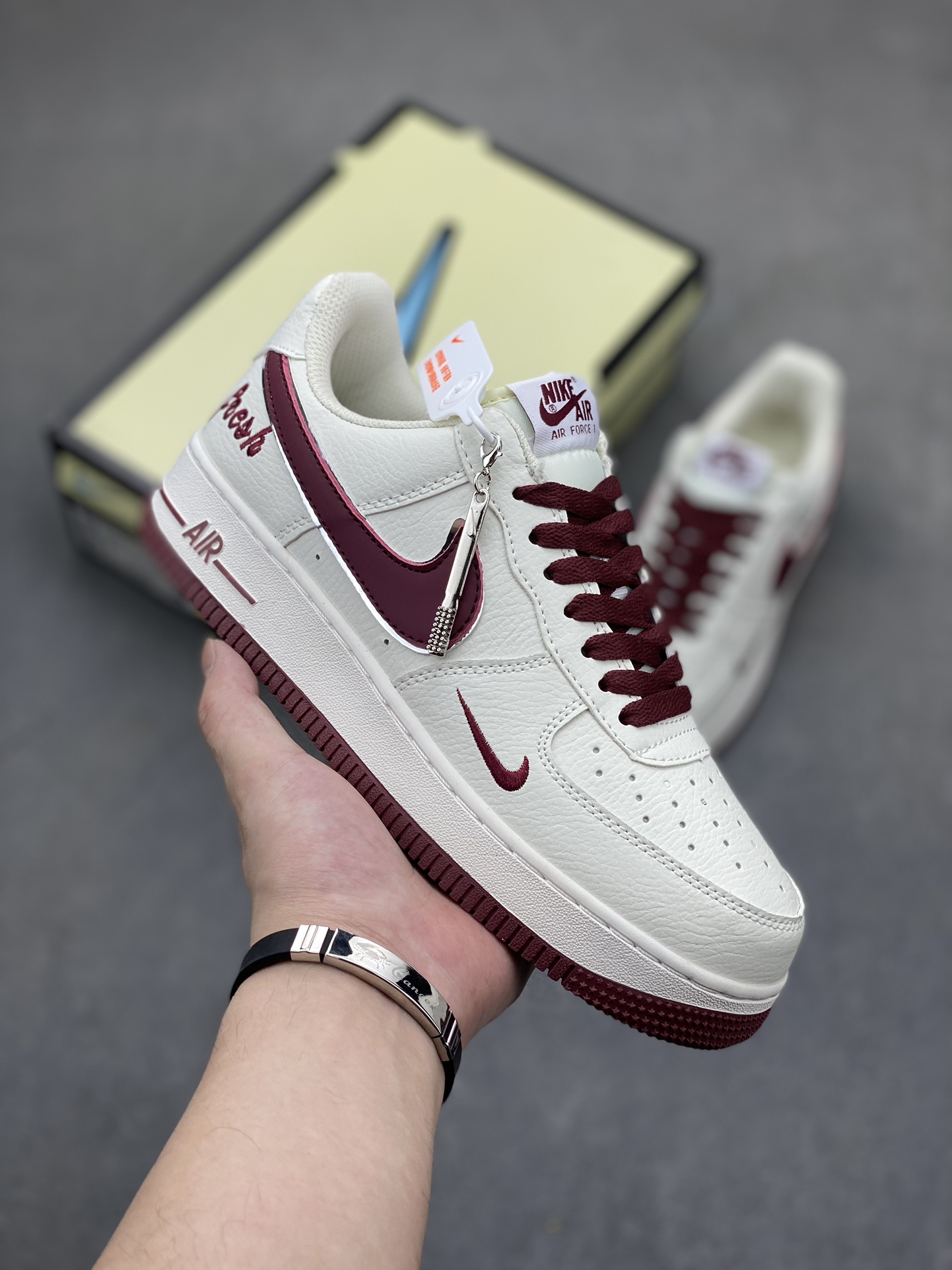 Nike Air Force 1 Low Retro Burgundy White Casual Sneakers BM2023-102 2 i1719351853 7378 8