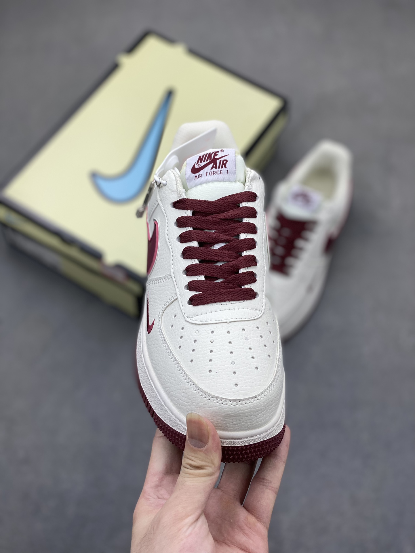 Nike Air Force 1 Low Retro Burgundy White Casual Sneakers BM2023-102 3 i1719351853 9858 2