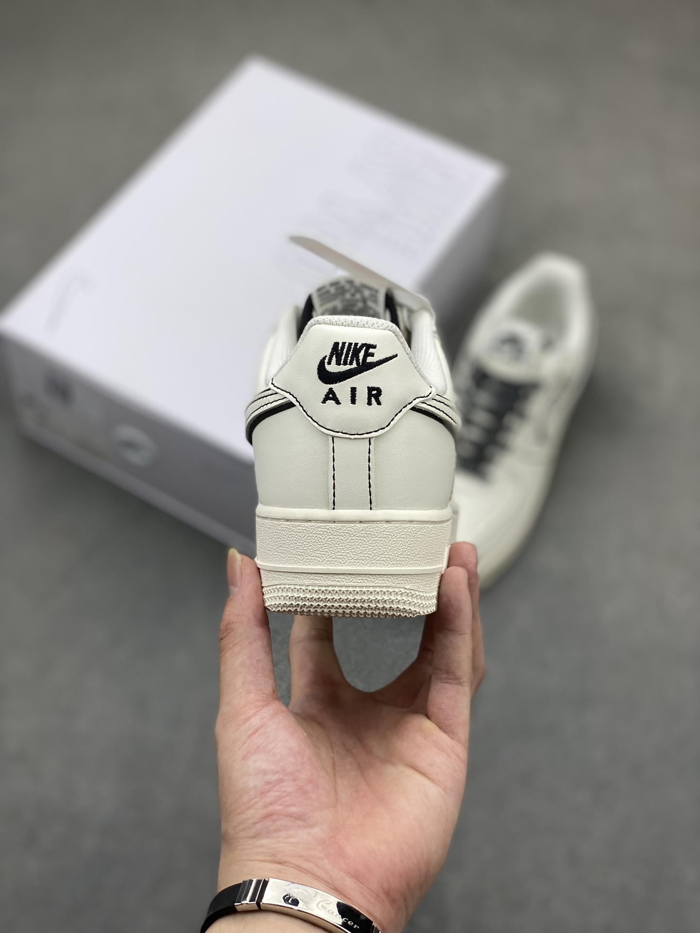 Nike Air Force 1 '07 Low White/Black Custom Sneakers - Premium Leather 5 i1719429178 1111 7