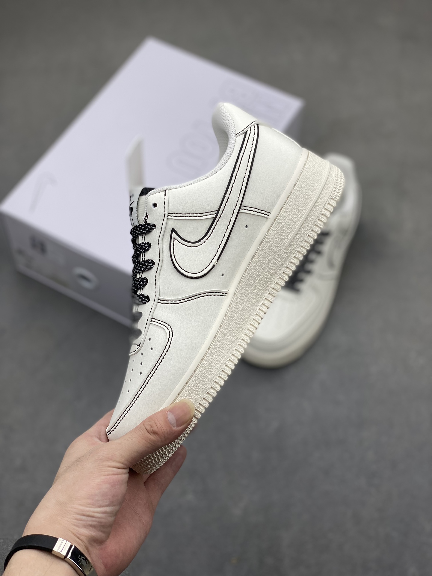 Nike Air Force 1 '07 Low White/Black Custom Sneakers - Premium Leather 4 i1719429178 1118 2