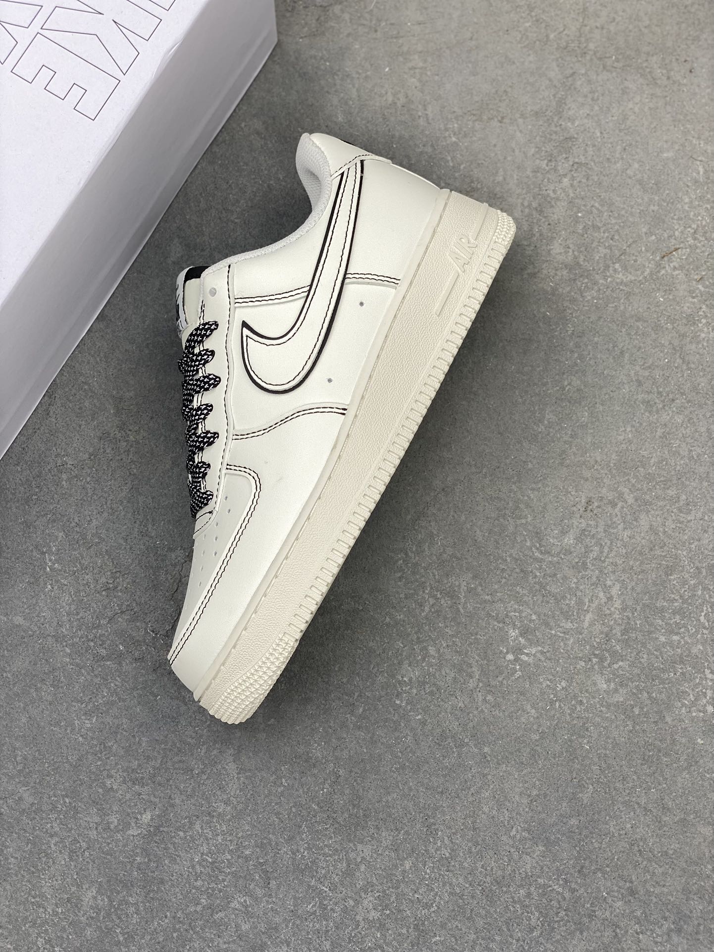 Nike Air Force 1 '07 Low White/Black Custom Sneakers - Premium Leather 8 i1719429178 1341 5
