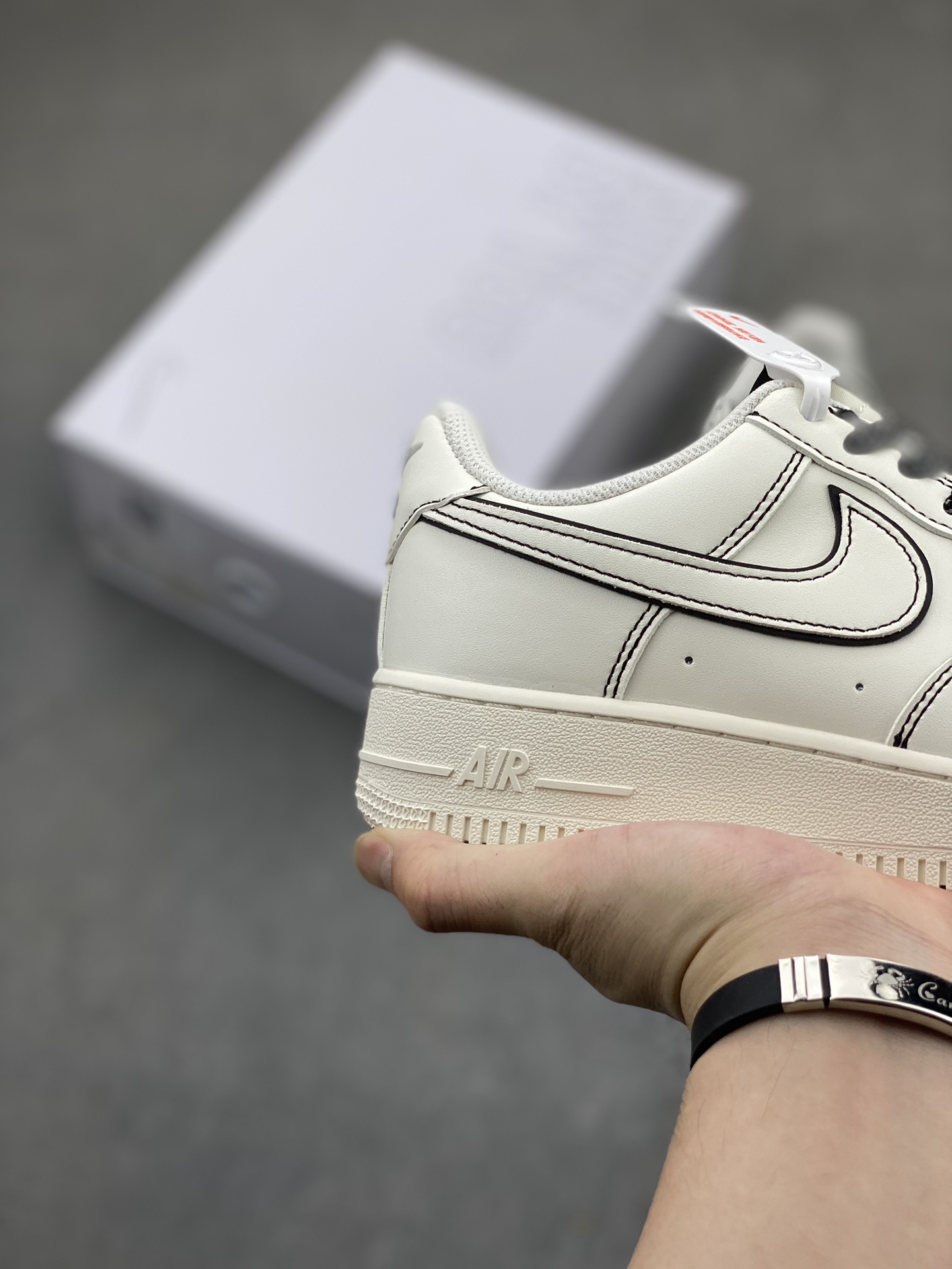 Nike Air Force 1 '07 Low White/Black Custom Sneakers - Premium Leather 6 i1719429178 7921 0