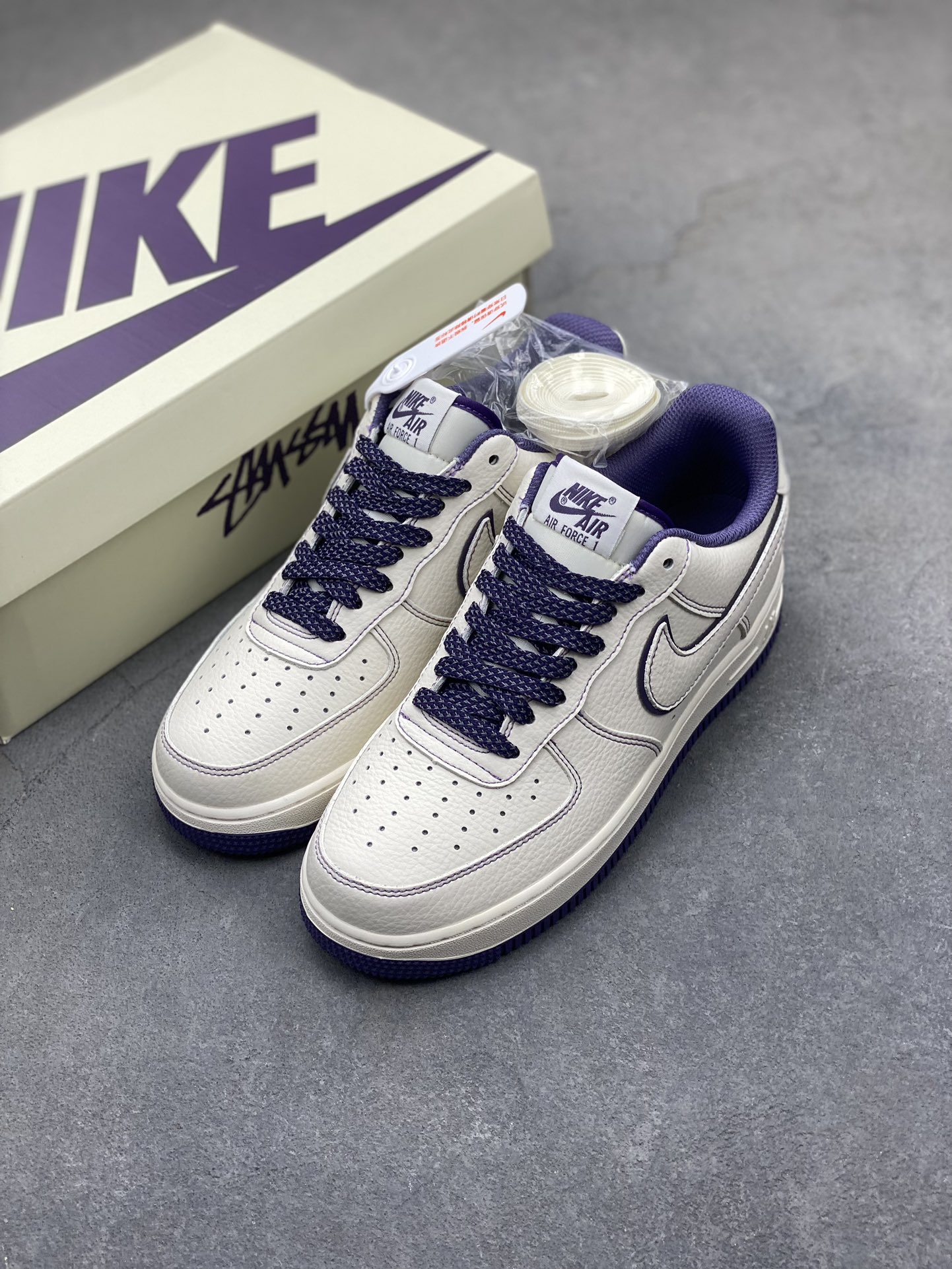 Stussy x Nike Air Force 1 Low 'Purple Reflective' Casual Sneakers 9 i1719429729 97 8