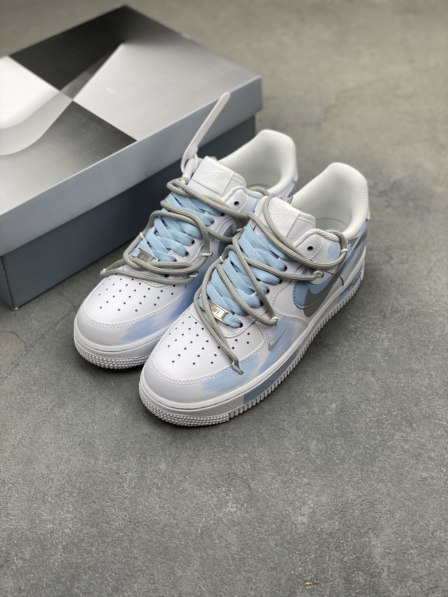 Nike Air Force 1 Low '07 Custom Anime White Blue Casual Sneakers 9 i1719429794 1087 2