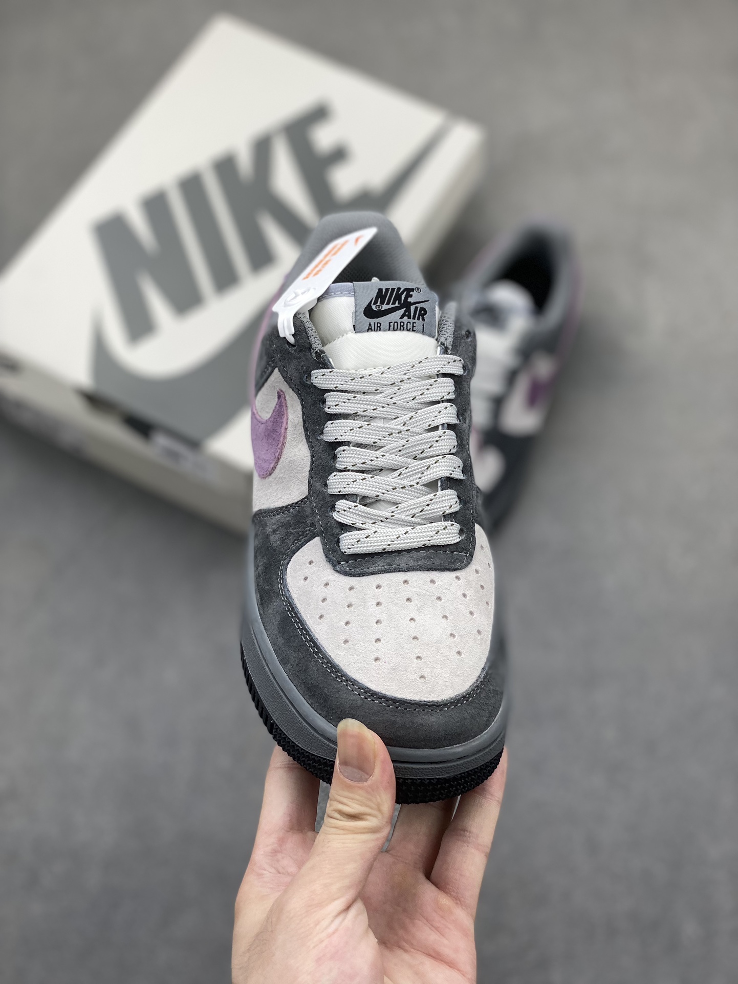 Nike Air Force 1 Low Grey/Purple Suede Sneakers DV0788-117 3 i1719431151 1054 4