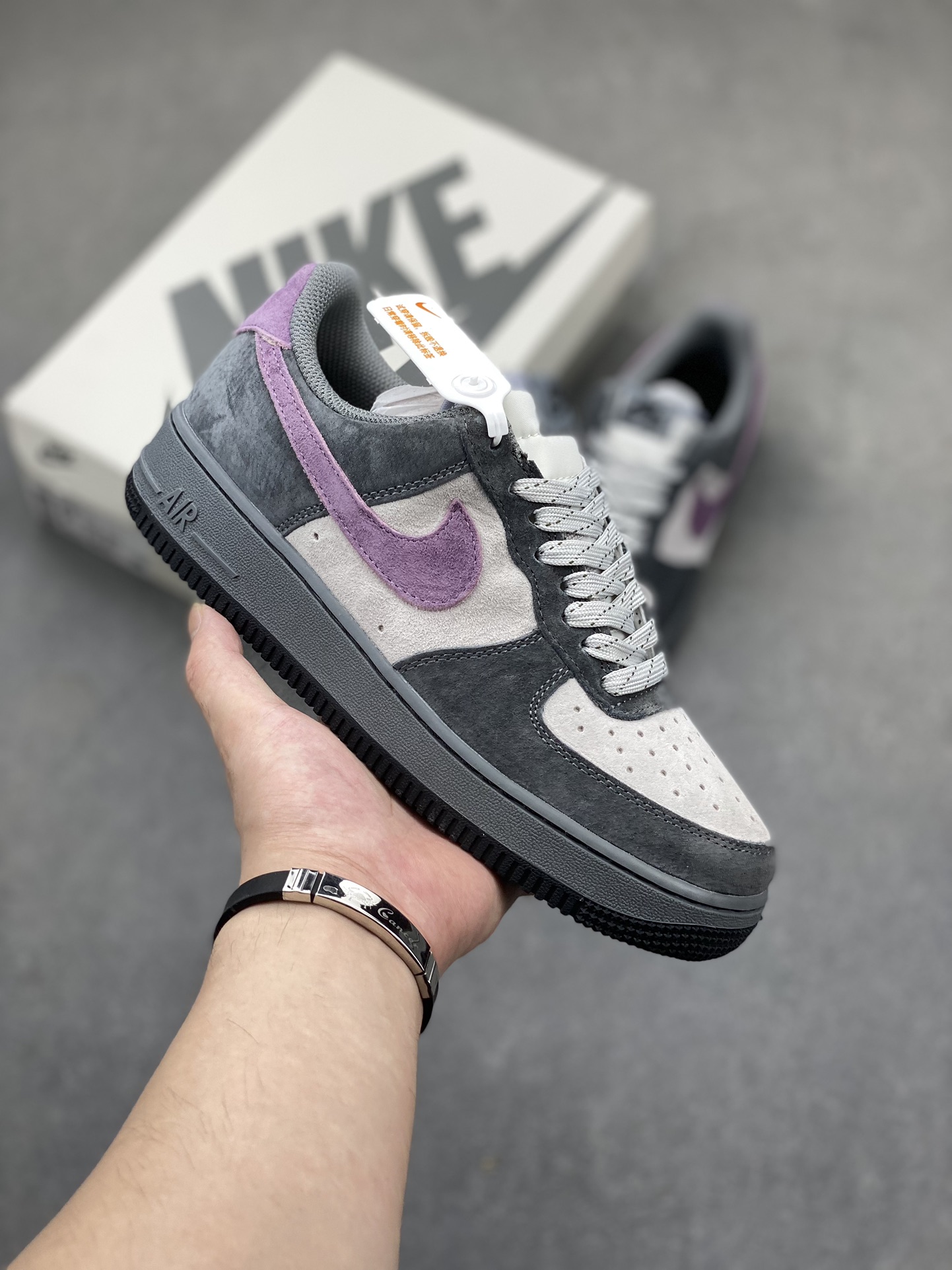 Nike Air Force 1 Low Grey/Purple Suede Sneakers DV0788-117 2 i1719431151 843 1