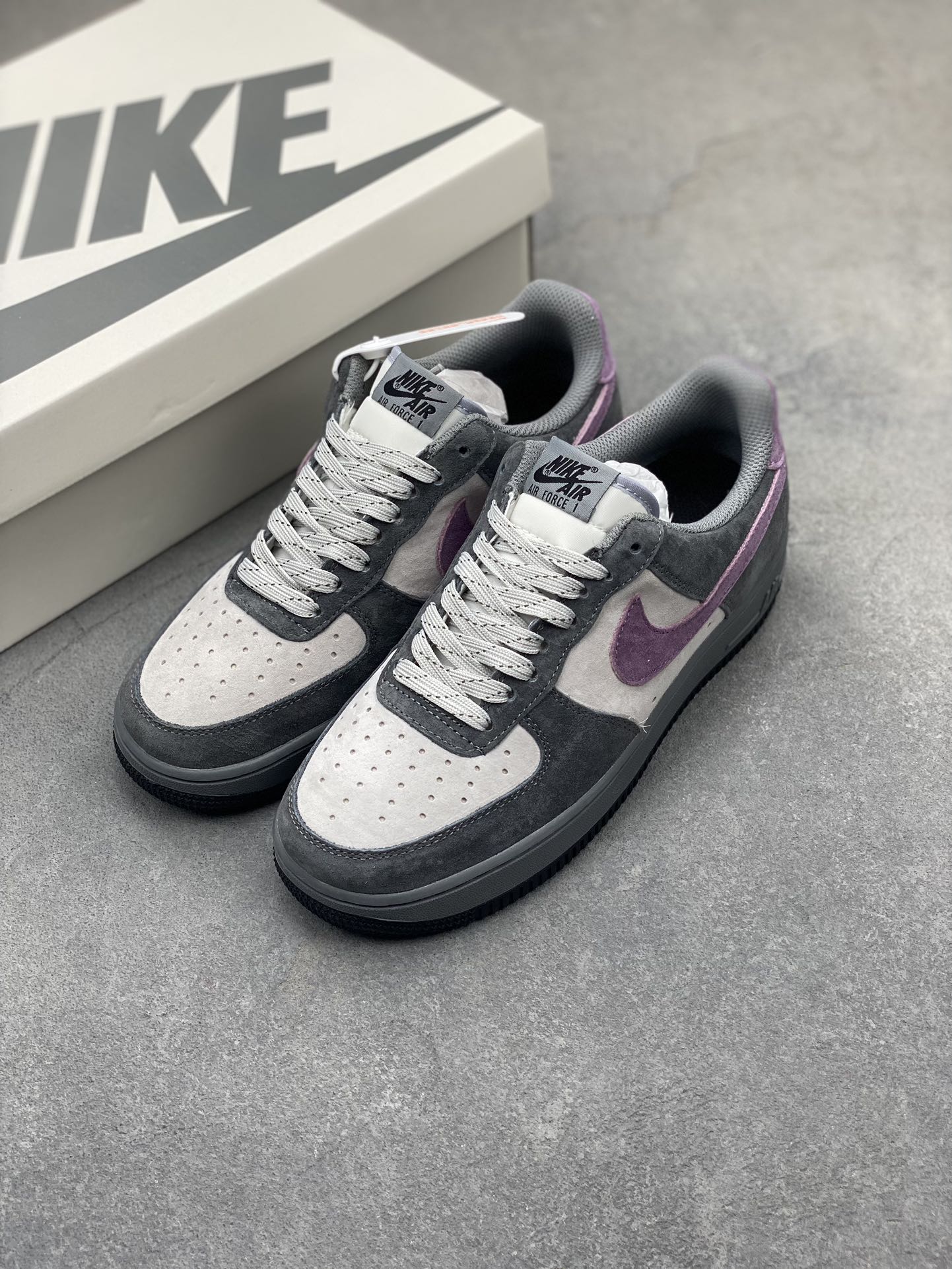 Nike Air Force 1 Low Grey/Purple Suede Sneakers DV0788-117 9 i1719431151 8744 6