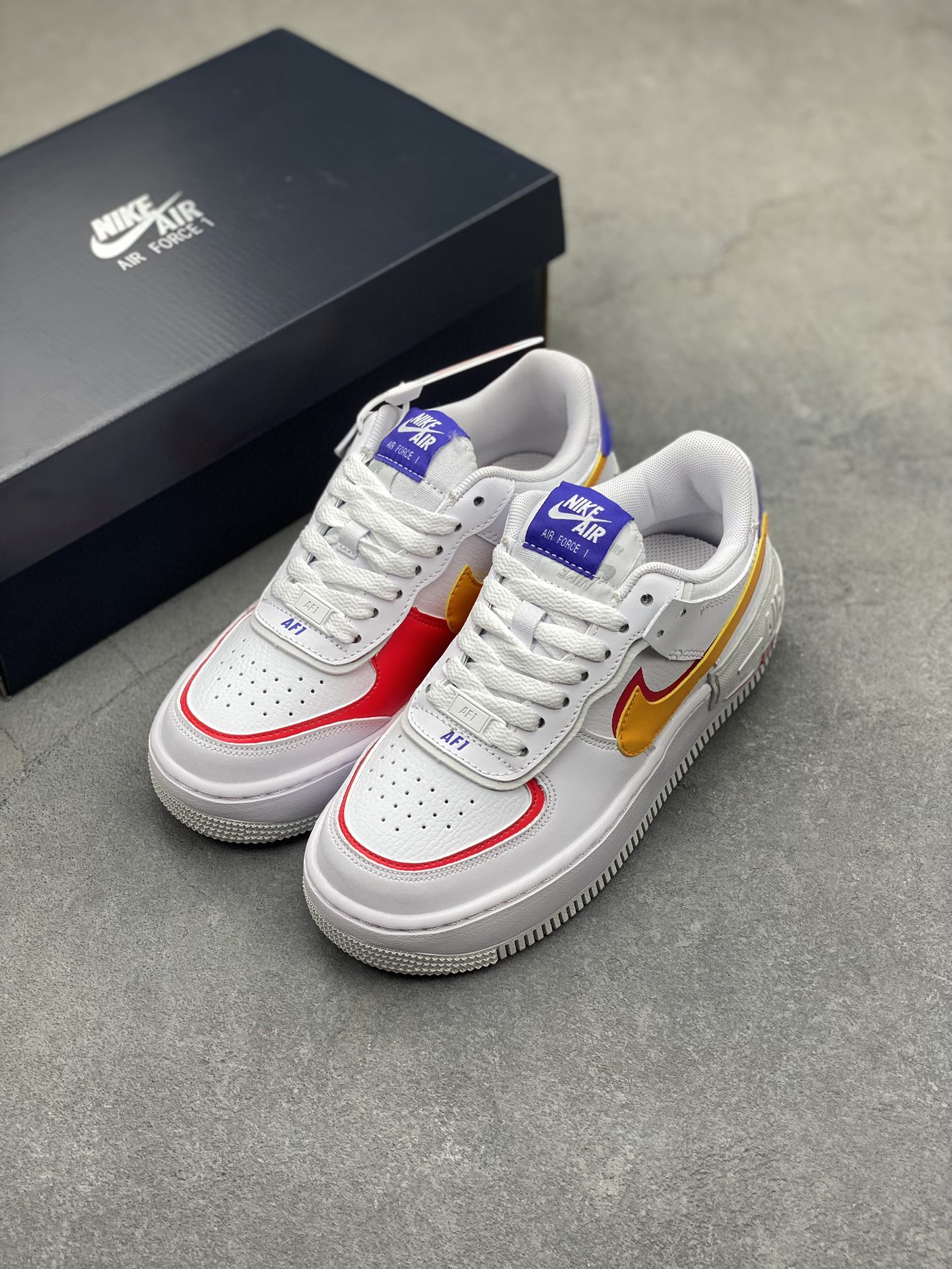 Nike Air Force 1 Shadow White Blue Low-Top Sneakers - Lightweight & Stylish 9 i1719512933 7021 1