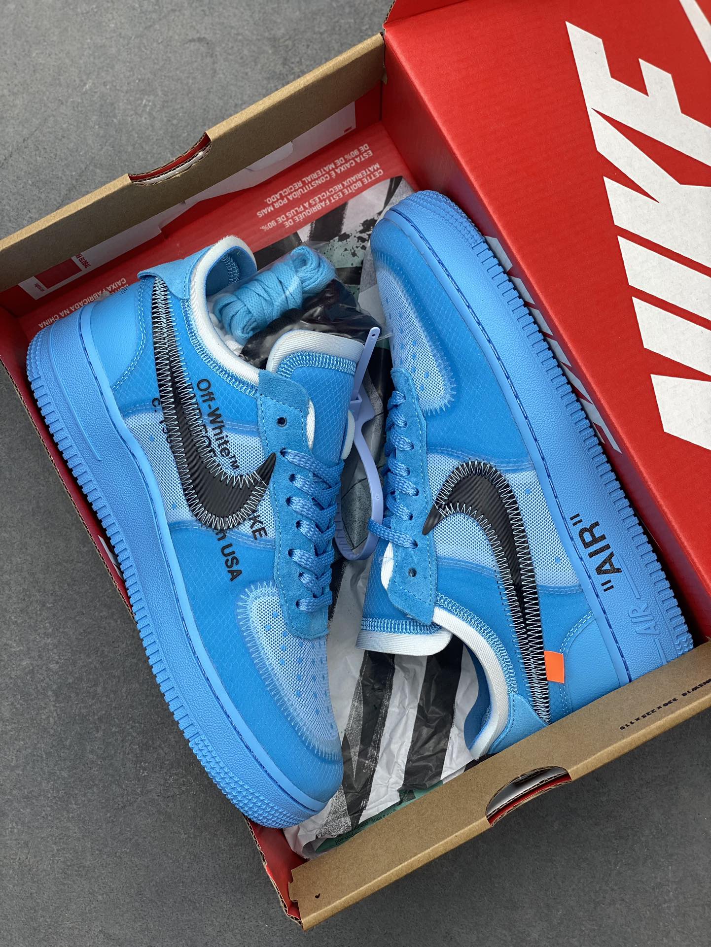 Nike Air Force 1 Low 07 'Off-White' Blue AO4606-400 Sneakers 10 i1719513083 7010 7