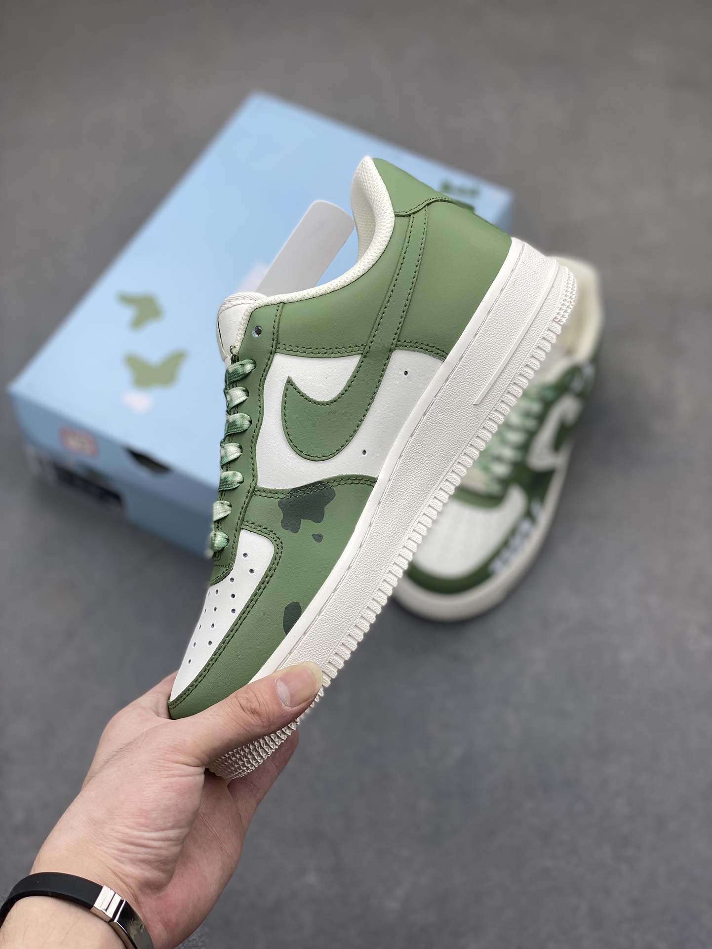 Nike Air Force 1 Low '07 Olive Green Custom Anime Casual Sneakers 4 i1719599130 2263 0