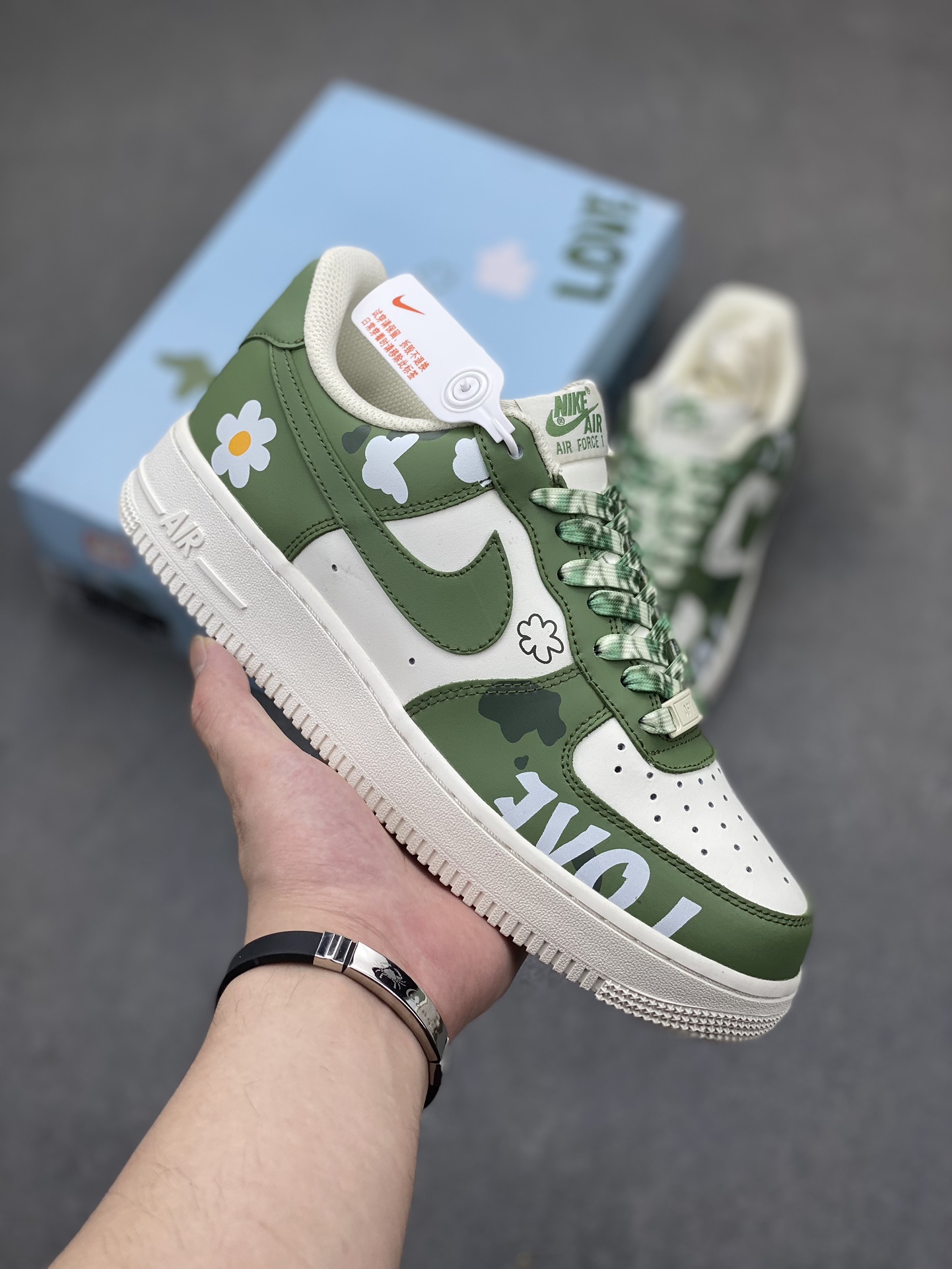 Nike Air Force 1 Low '07 Olive Green Custom Anime Casual Sneakers 2 i1719599130 3179 2