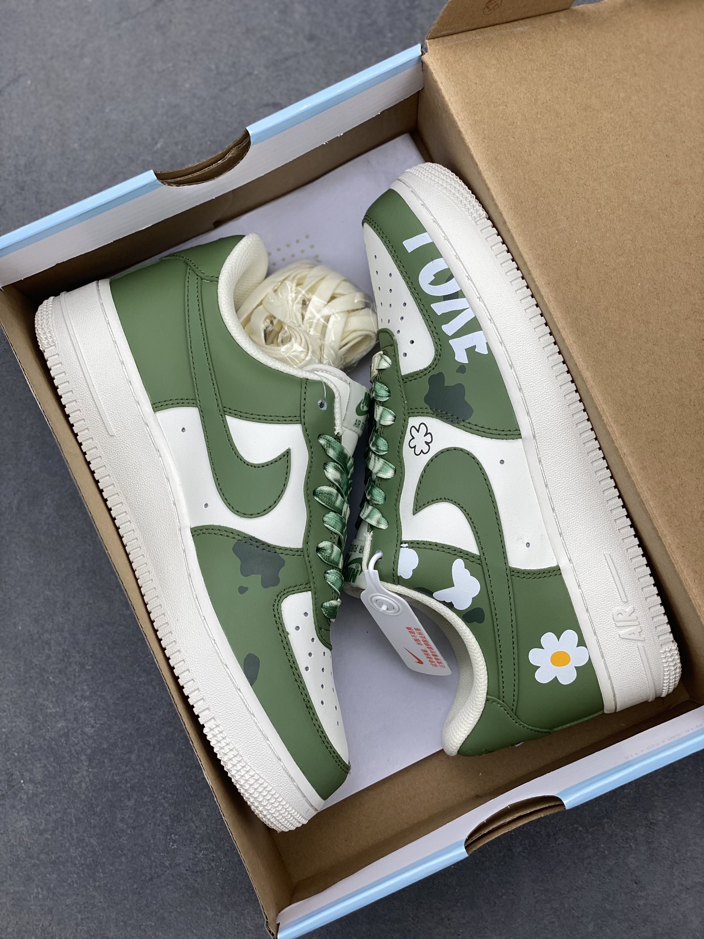 Nike Air Force 1 Low '07 Olive Green Custom Anime Casual Sneakers 10 i1719599130 6820 5