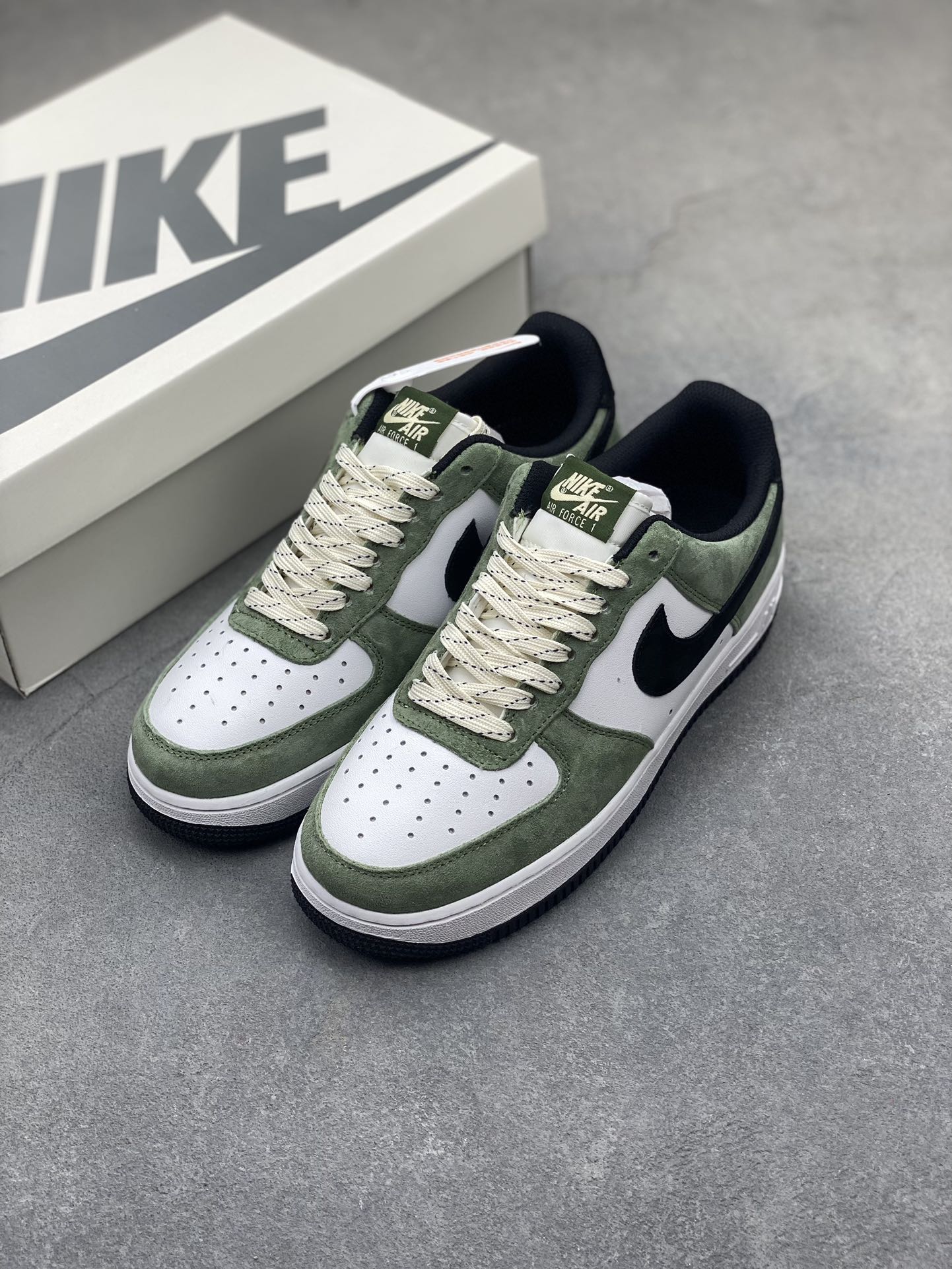 Nike Air Force 1 Low Olive Suede Casual Sneakers DV0788-114 9 i1719607747 6586 6