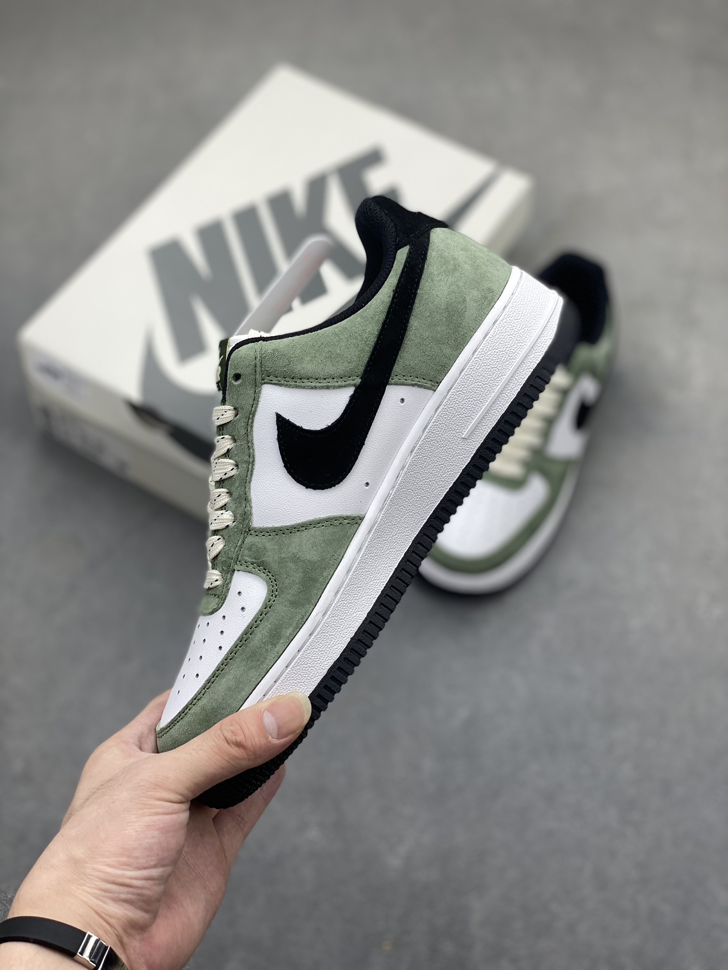 Nike Air Force 1 Low Olive Suede Casual Sneakers DV0788-114 4 i1719607747 9666 2