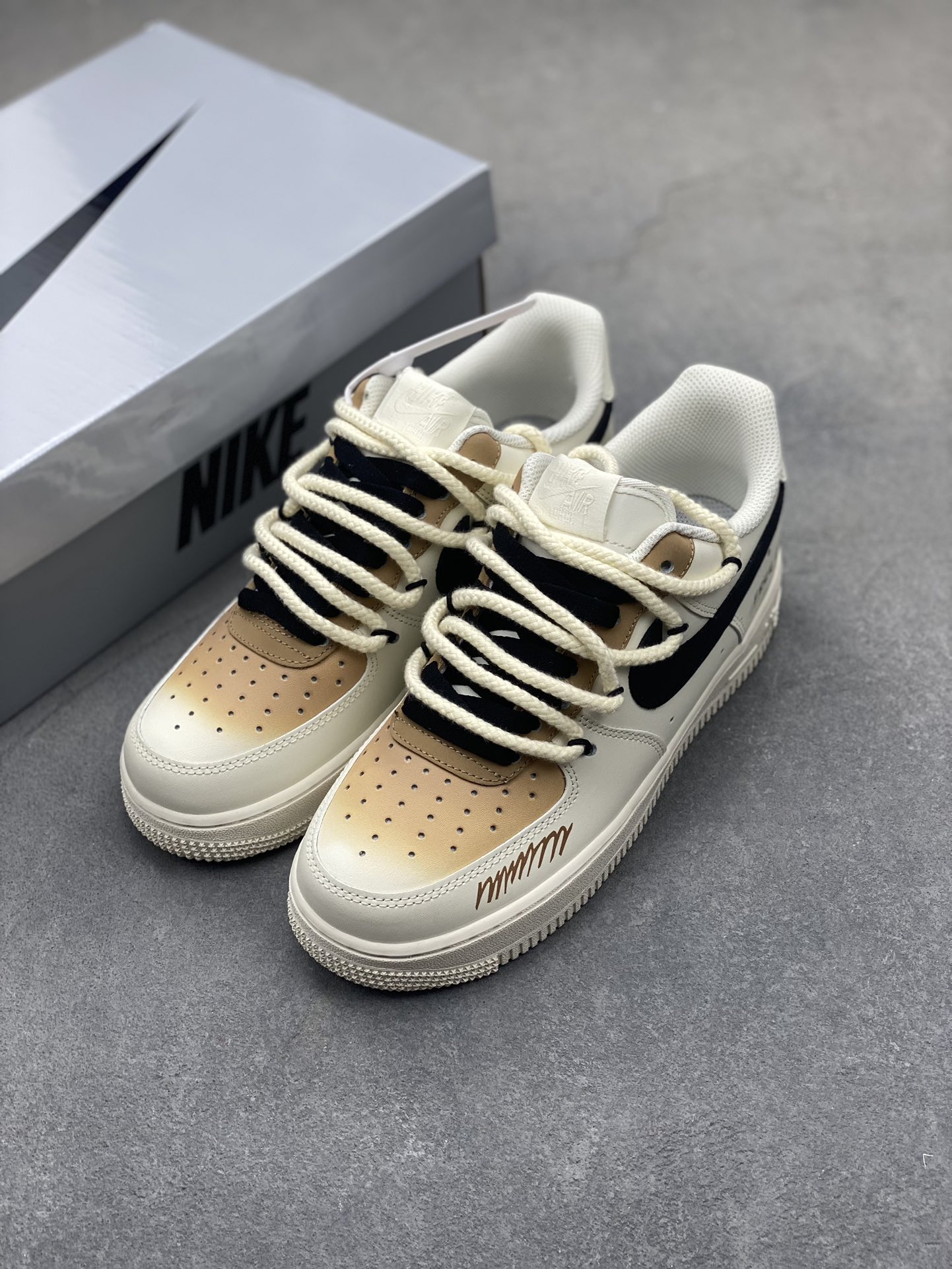 Nike Air Force 1 Low '07 Custom Cappuccino Casual Sneakers 9 i1719861493 4430 0